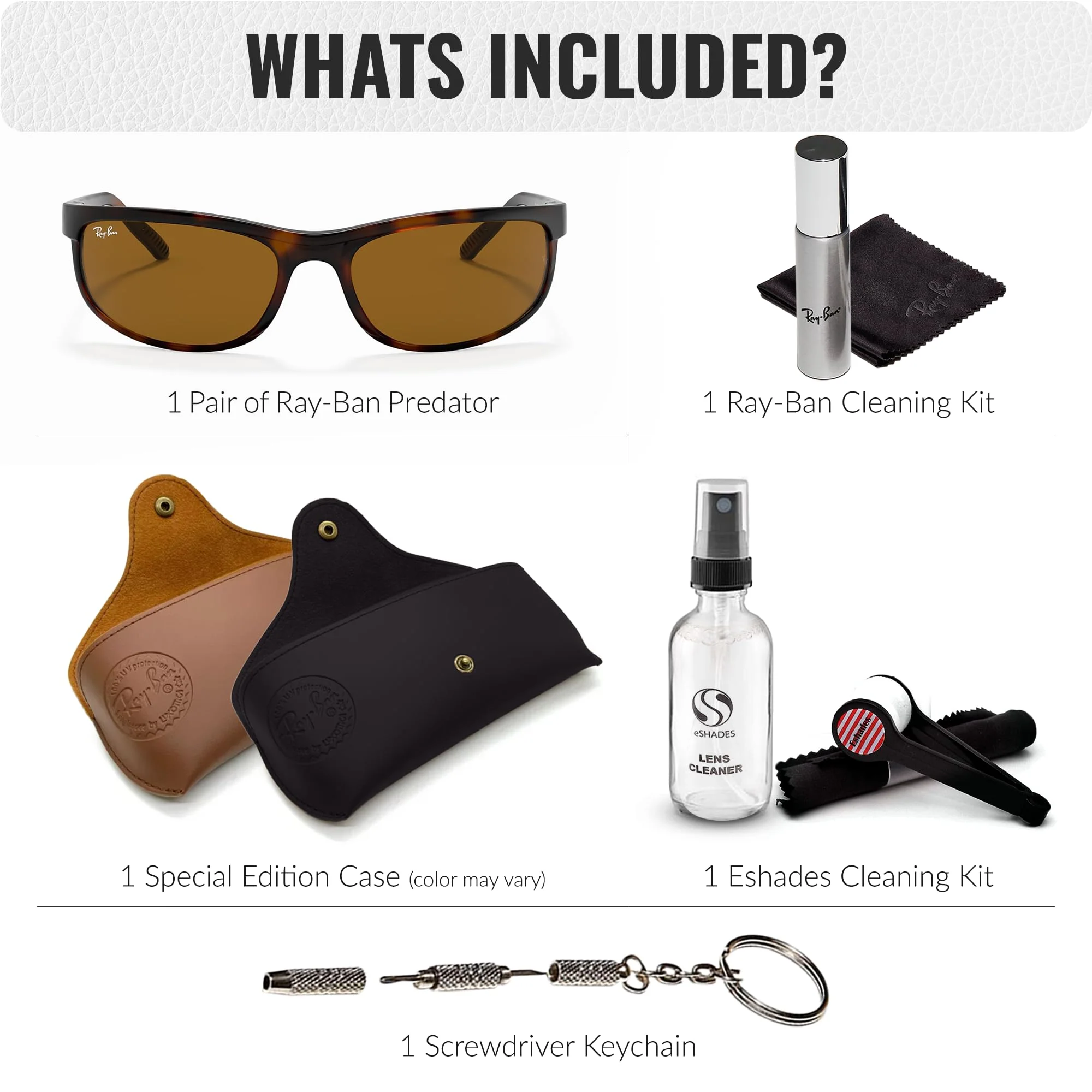 Ray-Ban RB2027 PREDATOR 2 Rectangle Shaped Non-Polarized Sunglasses for Men & Women – Includes Official RAYBAN Eyewear Kit – Ideal Formal & Casual Wear Sunglasses – B-15 Brown Lens - Image 8