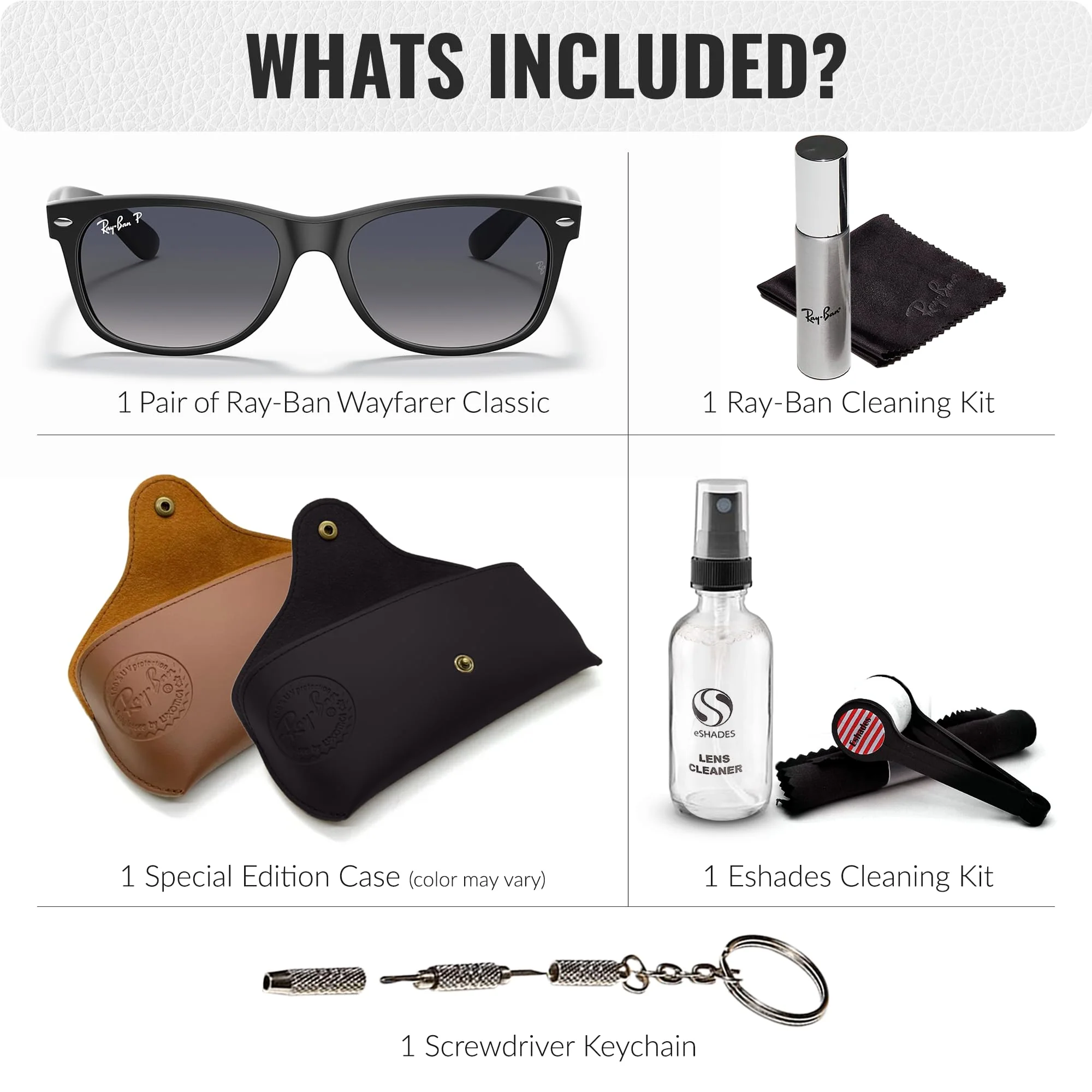 Ray-Ban RB2132 NEW WAYFARER CLASSIC POLARIZED Square Shaped Sunglasses for Men & Women – Includes Official Rayban Eyewear Kit – Ideal Formal & Casual Wear Sunglasses – blue/gey Lens - Image 7