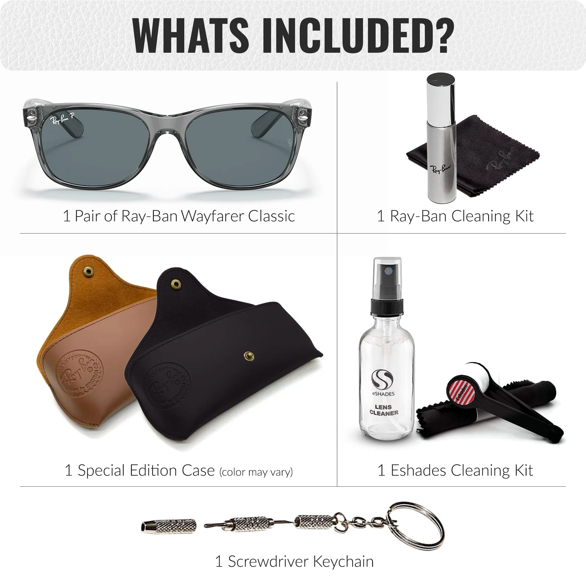 Ray-Ban RB2132 NEW WAYFARER CLASSIC POLARIZED Square Shaped Sunglasses for Men & Women – Includes Official Rayban Eyewear Kit – Ideal Formal & Casual Wear Sunglasses – Dark Blue Lens - Image 7