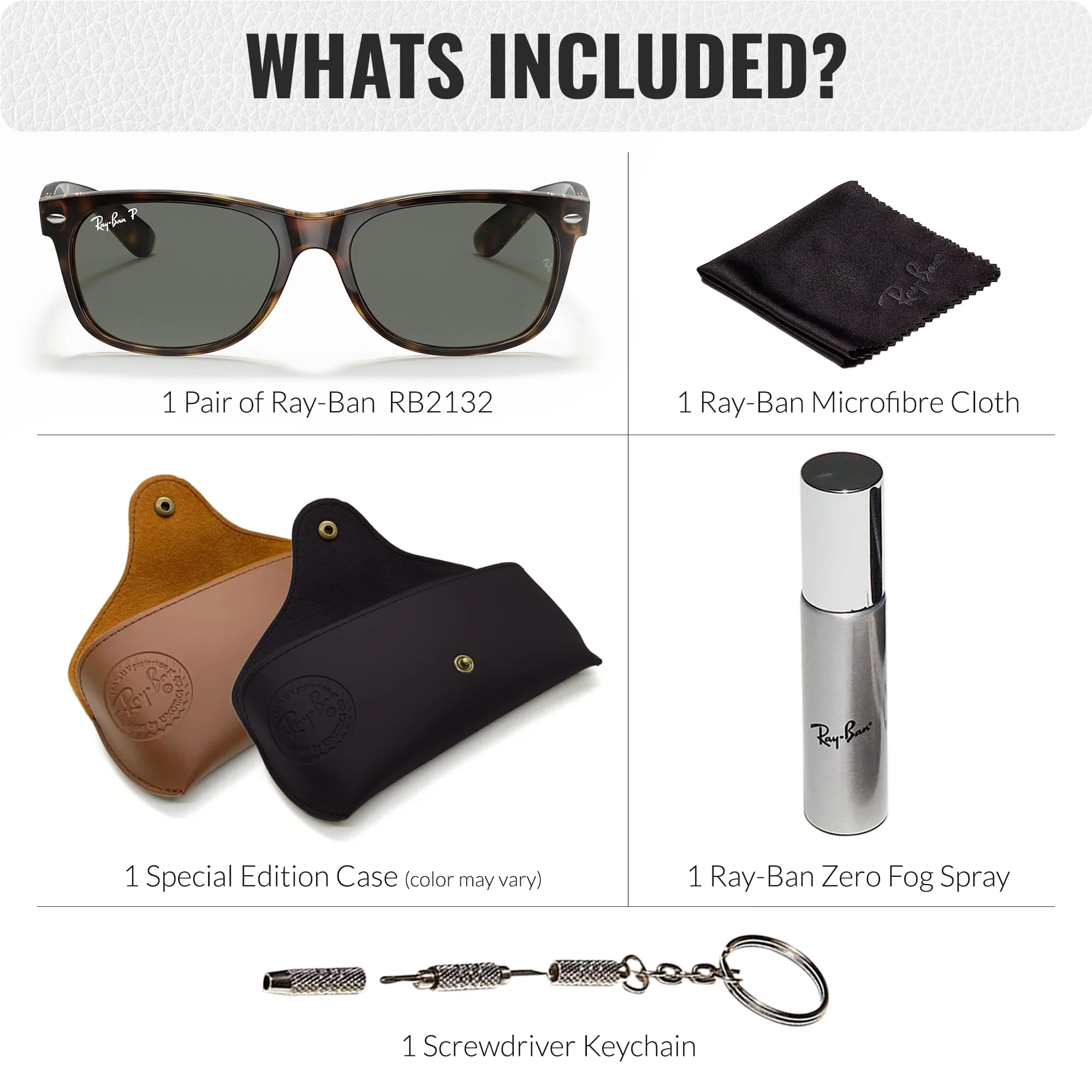 Ray-Ban RB2132 NEW WAYFARER CLASSIC POLARIZED Square Shaped Sunglasses for Men & Women – Includes Official Rayban Eyewear Kit – Ideal Formal & Casual Wear Sunglasses – G-15 Green Lens - Image 6