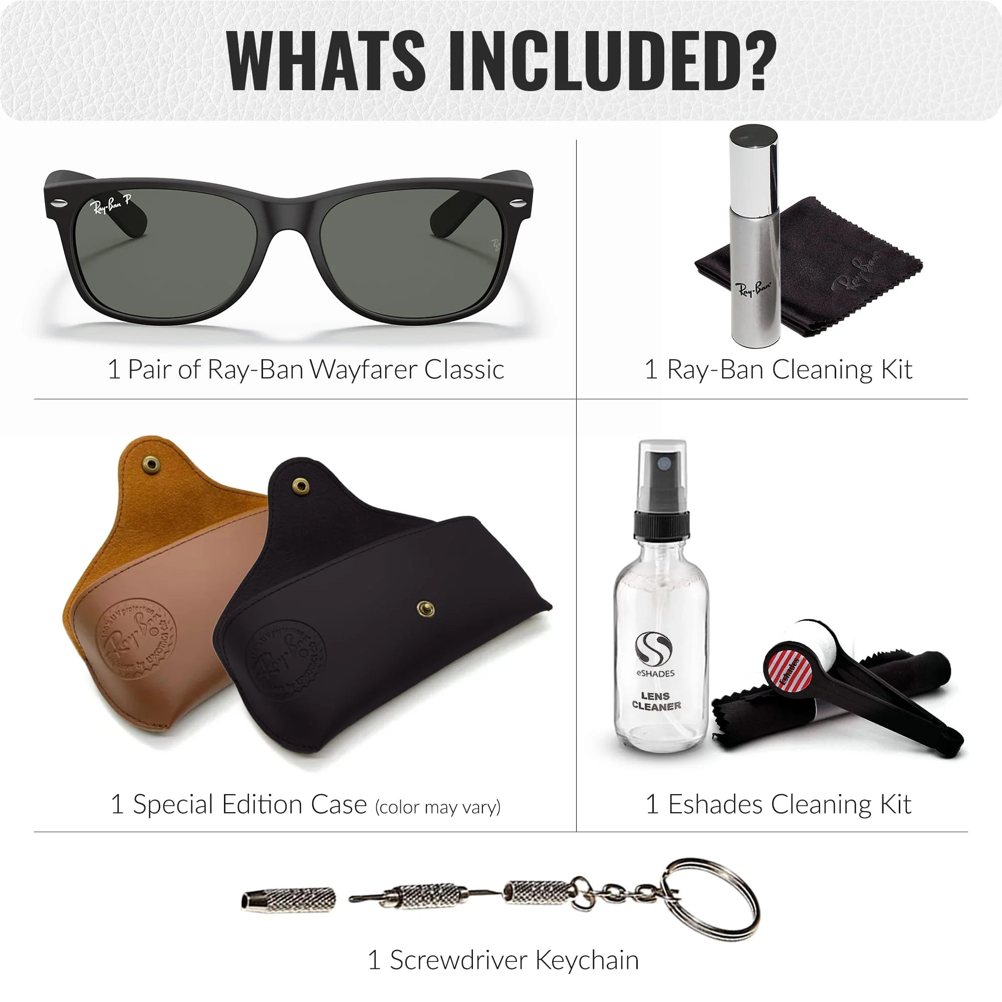 Ray-Ban RB2132 NEW WAYFARER CLASSIC POLARIZED Square Shaped Sunglasses for Men & Women – Includes Official Rayban Eyewear Kit – Ideal Formal & Casual Wear Sunglasses – Green Lens - Image 6