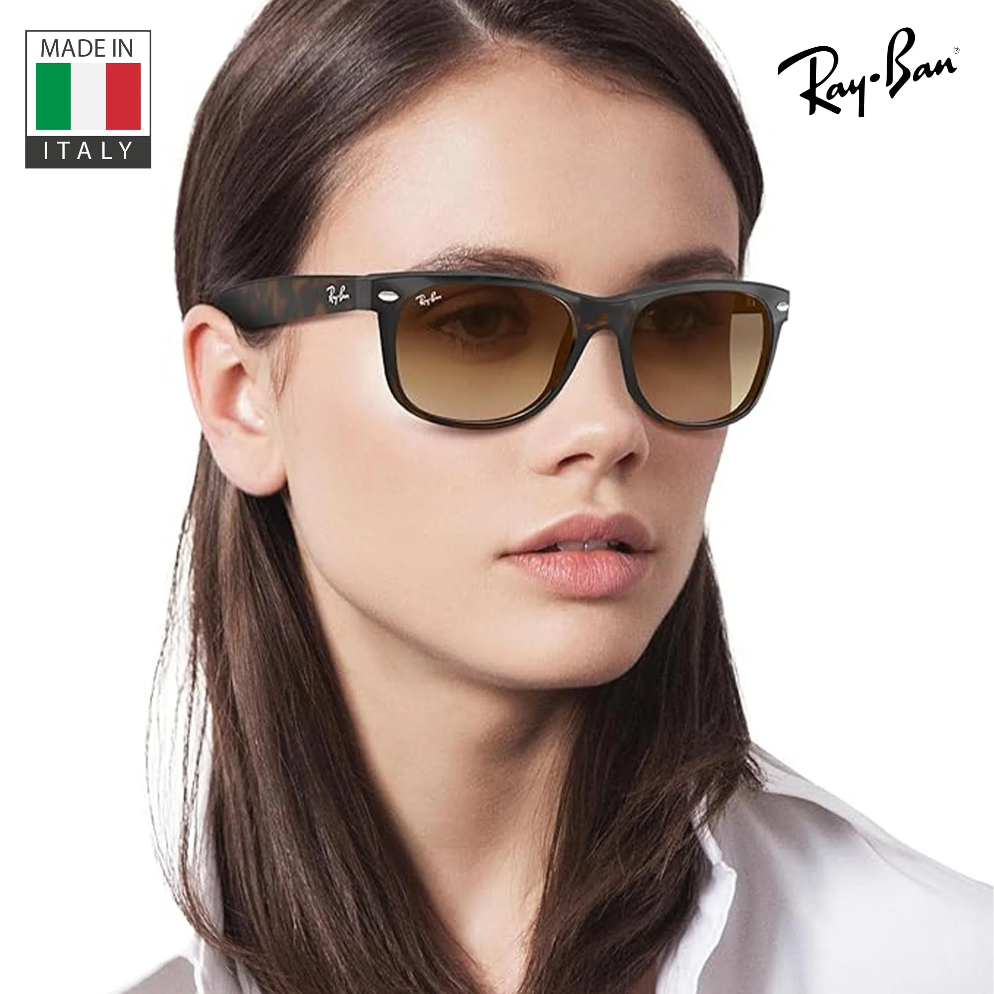 Ray-Ban RB2132 NEW WAYFARER CLASSIC Square Shaped Non-Polarized Sunglasses for Men & Women – Includes Official RAYBAN Eyewear Kit – Ideal Formal & Casual Wear Sunglasses – B-15 Brown Lens - Image 3