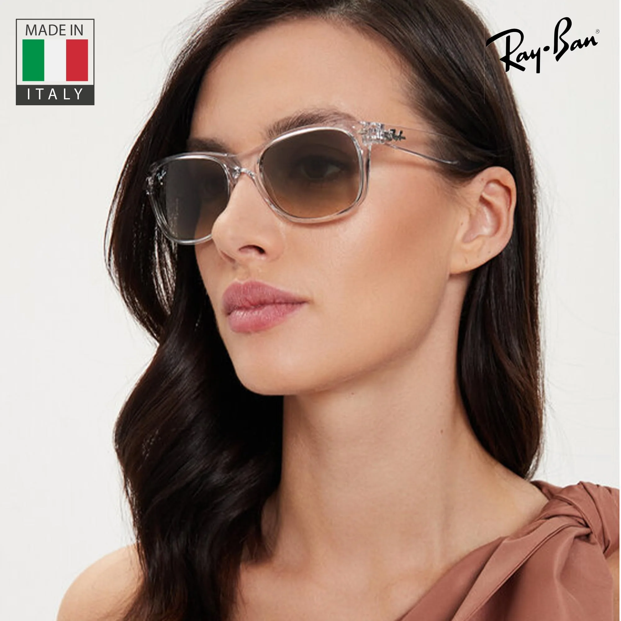 Ray-Ban RB2132 NEW WAYFARER CLASSIC Square Shaped Non-Polarized Sunglasses for Men & Women – Includes Official RAYBAN Eyewear Kit – Ideal Formal & Casual Wear Sunglasses – Clear Grey Lens - Image 3