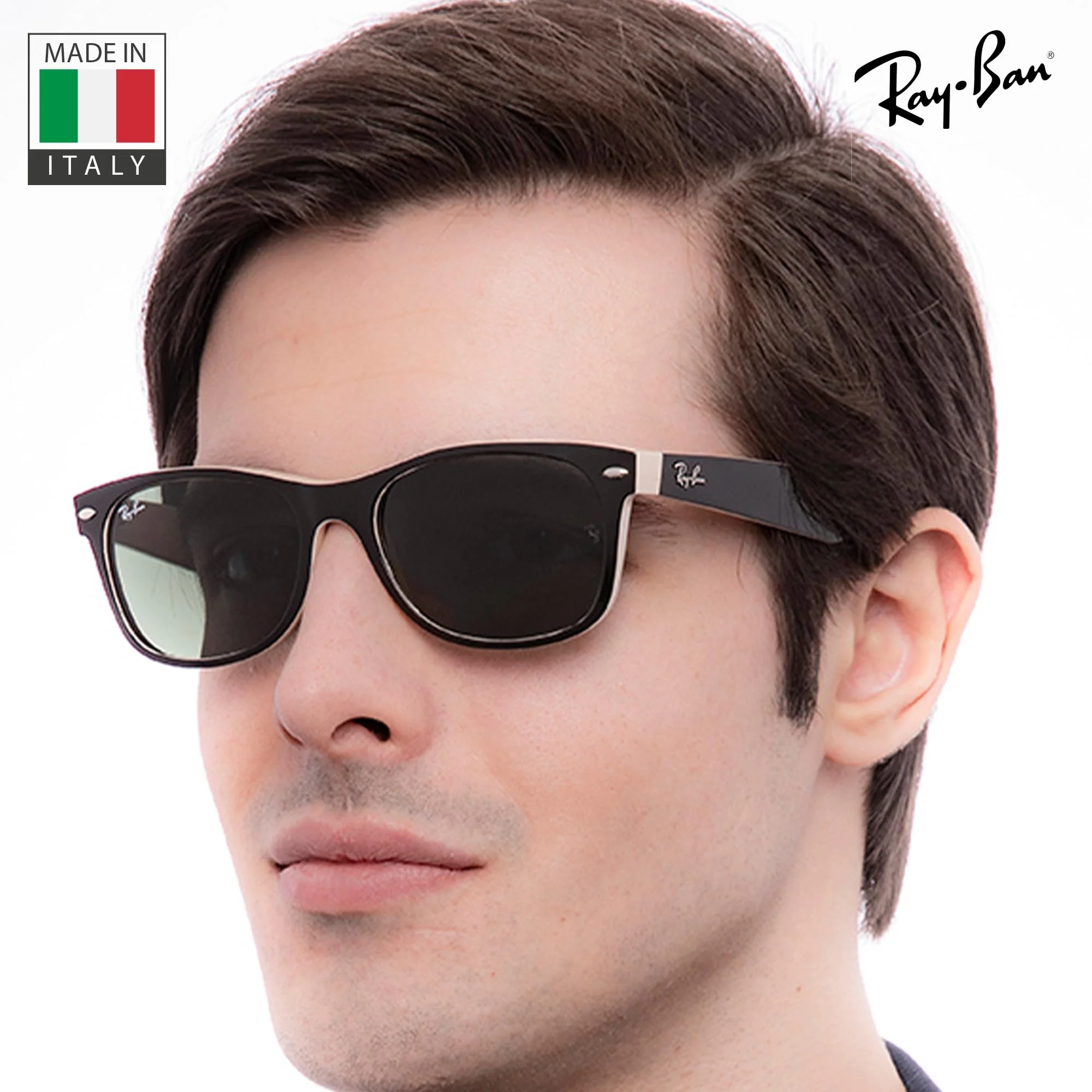 Ray-Ban RB2132 NEW WAYFARER COLOR MIX Square Shaped Non-Polarized Sunglasses for Men & Women – Includes Official RAYBAN Eyewear Kit – Ideal Formal & Casual Wear Sunglasses – G-15 Green Lens - Image 2