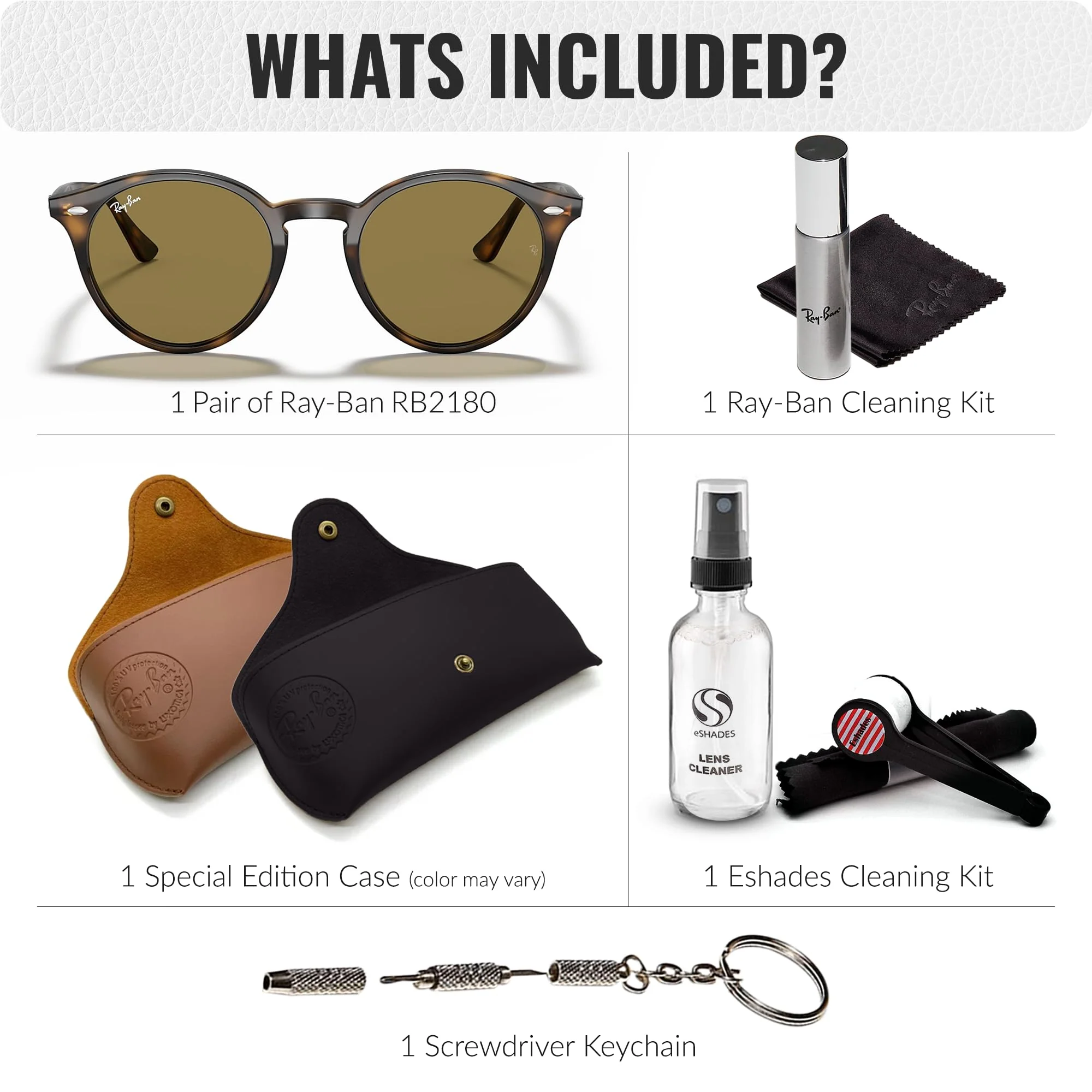 Ray-Ban RB2180 Round Shaped Non-Polarized Sunglasses for Men & Women – Includes Official RAYBAN Eyewear Kit – Ideal Formal & Casual Wear Sunglasses – B-15 Brown Lens - Image 7