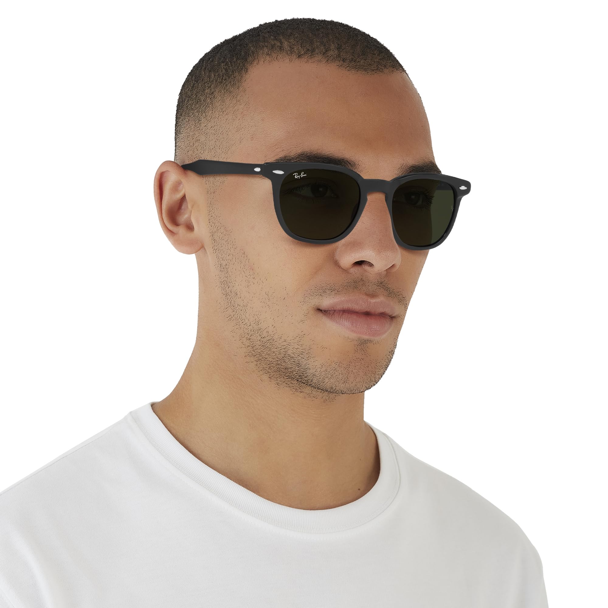 Ray-Ban RB2298 Hawkeye Square Sunglasses, Black/Green, 50 mm - Image 3