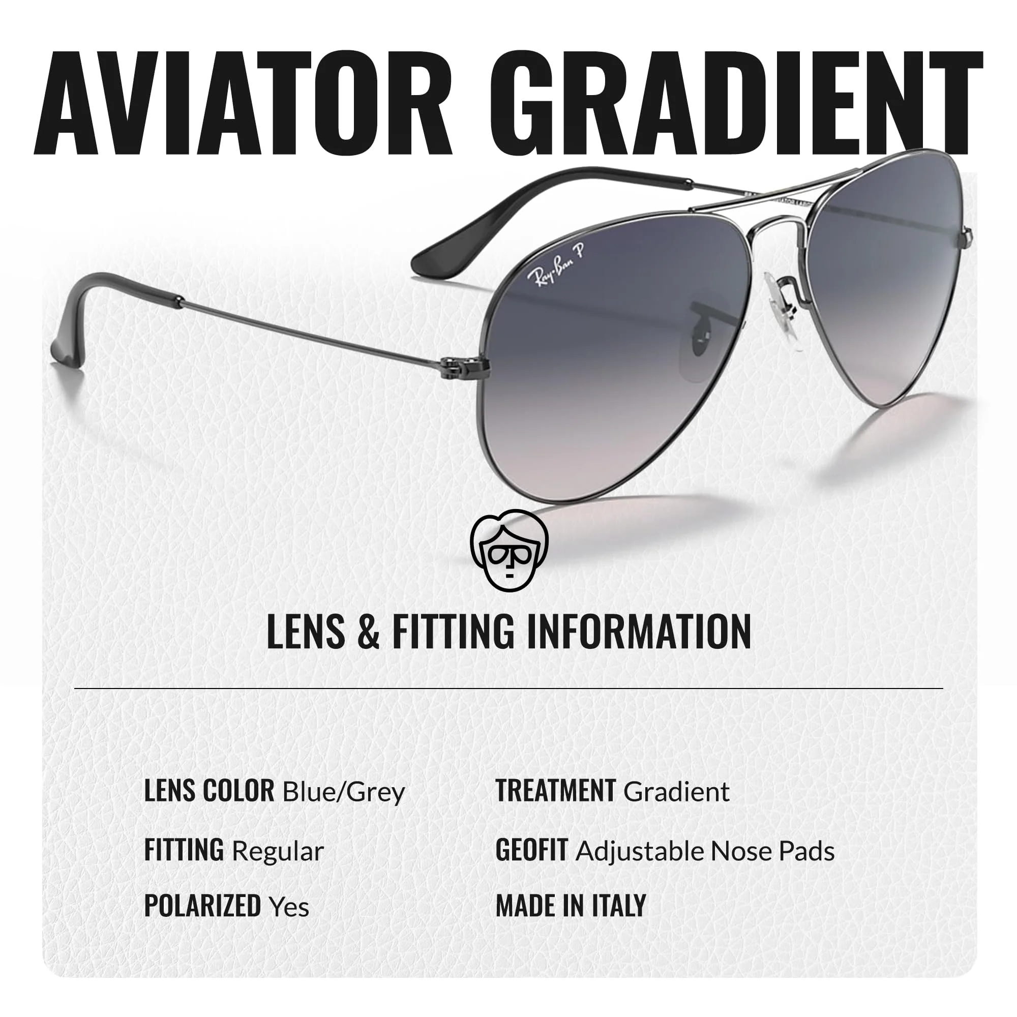 Ray-Ban RB3025 AVIATOR CLASSIC POLARIZED Pilot Shaped Sunglasses for Men & Women – Includes Official Rayban Eyewear Kit – Ideal Formal & Casual Wear Sunglasses – Blue/Grey Lens - Image 5
