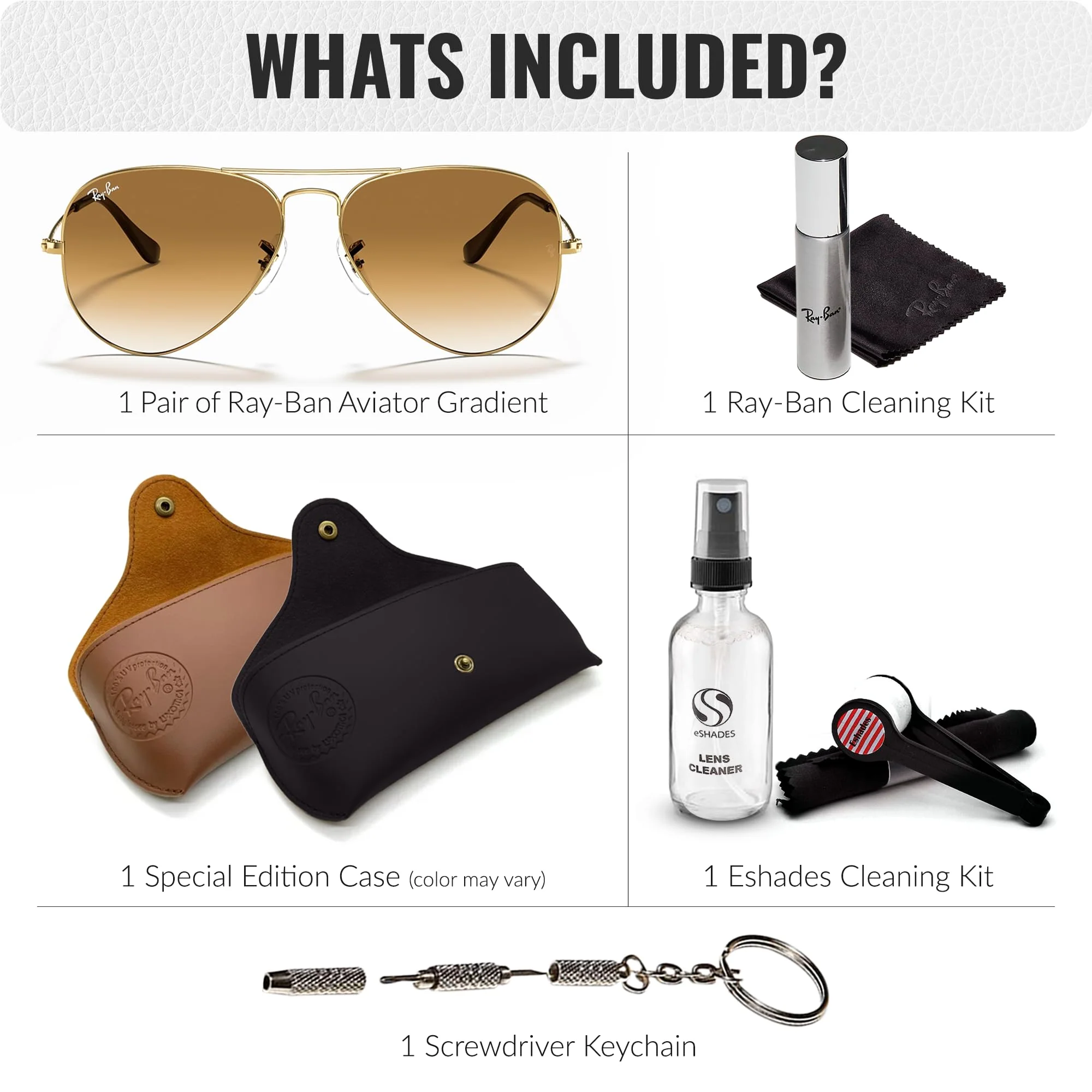 Ray-Ban RB3025 AVIATOR GRADIENT Pilot Shaped Non-Polarized Sunglasses for Men & Women – Includes Official RAYBAN Eyewear Kit – Ideal Formal & Casual Wear Sunglasses – Light Brown Lens - Image 7