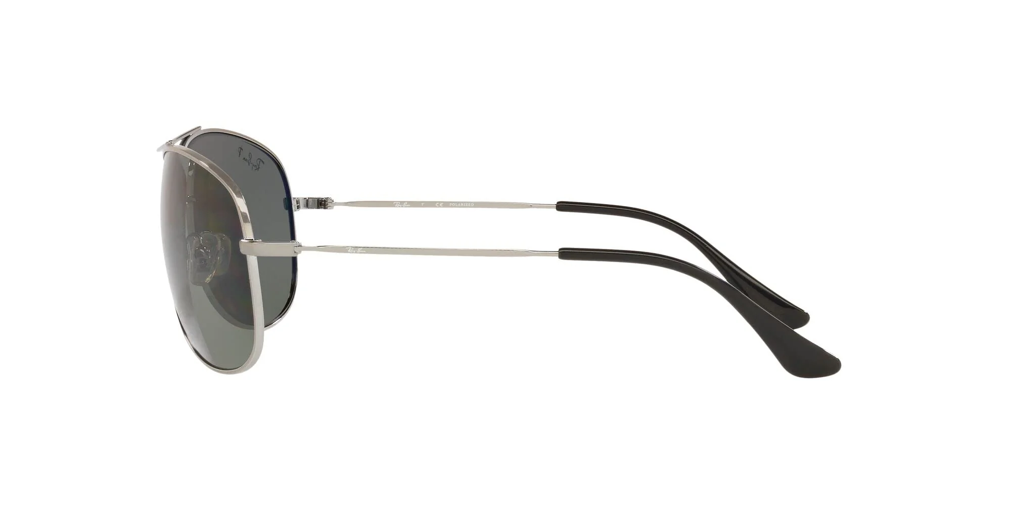 Ray-Ban RB3293 Metal Aviator Sunglasses, Gunmetal/Polarized Green, 63 mm - Image 5