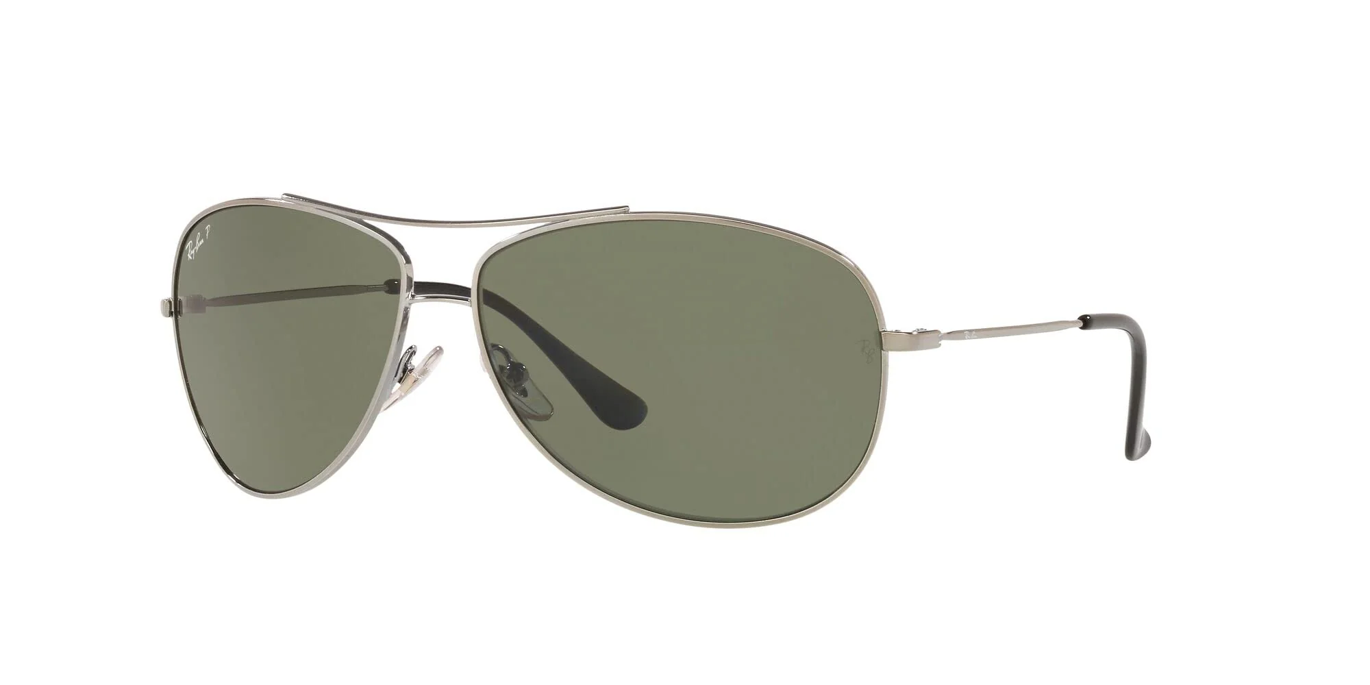 Ray-Ban RB3293 Metal Aviator Sunglasses, Gunmetal/Polarized Green, 63 mm - Image 7