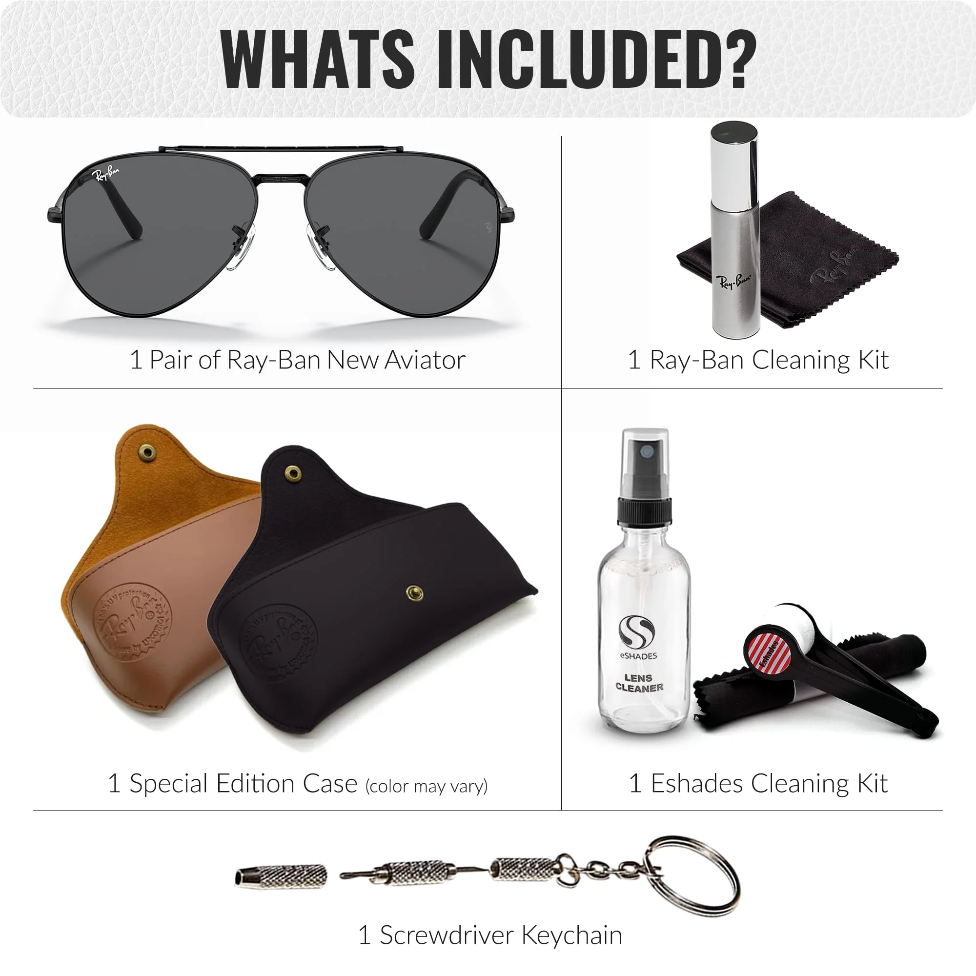 Ray-Ban RB3625 NEW AVIATOR Pilot Shaped Non-Polarized Sunglasses for Men & Women – Includes Official RAYBAN Eyewear Kit – Ideal Formal & Casual Wear Sunglasses – Dark Grey Lens - Image 7