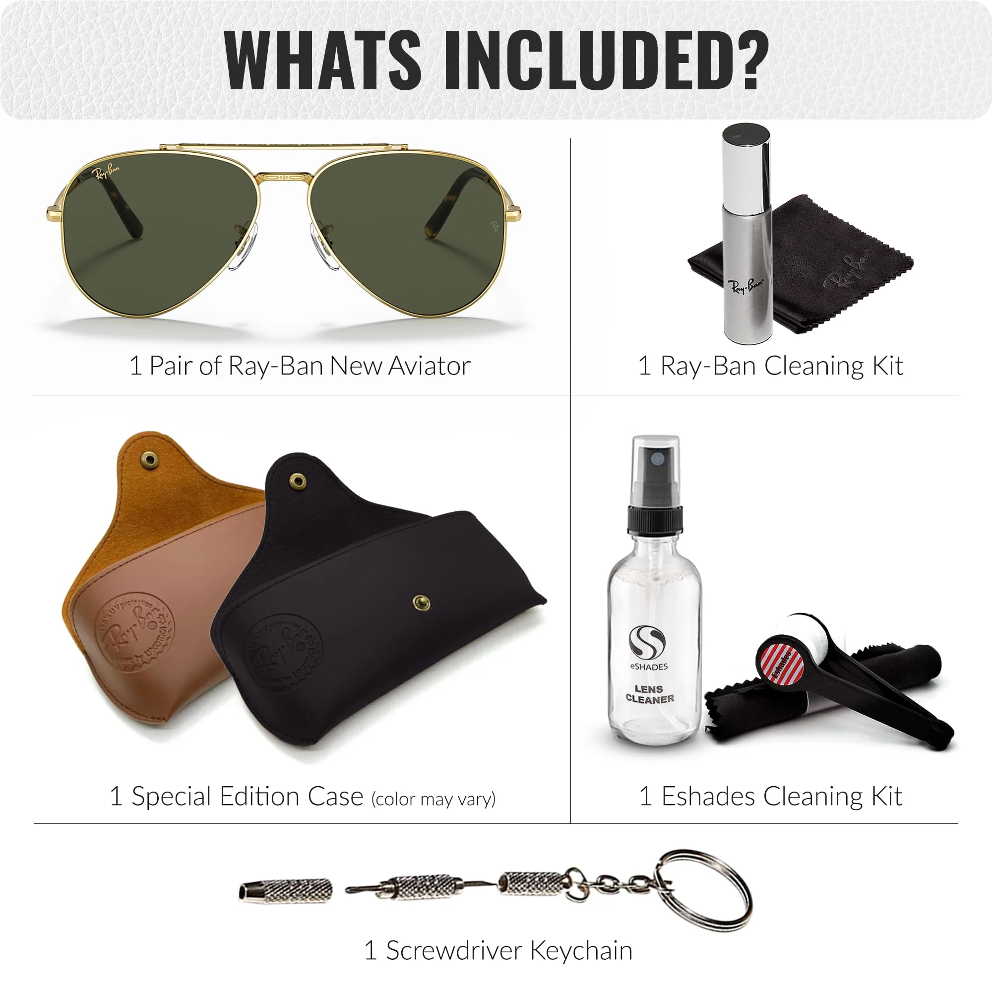 Ray-Ban RB3625 NEW AVIATOR Pilot Shaped Non-Polarized Sunglasses for Men & Women – Includes Official RAYBAN Eyewear Kit – Ideal Formal & Casual Wear Sunglasses – Green Lens - Image 7
