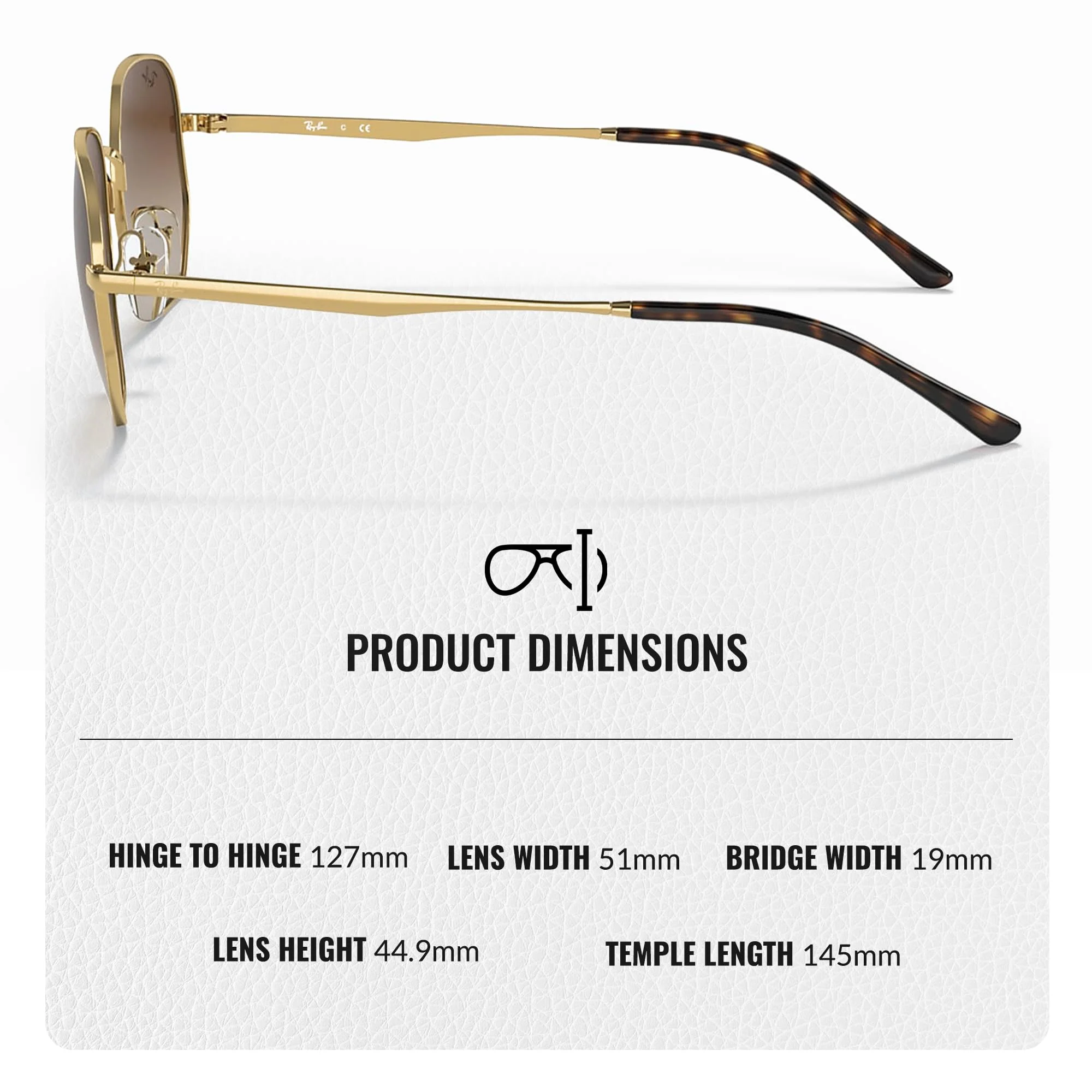 Ray-Ban RB3682 Square-Round Shaped Non-Polarized Sunglasses for Men & Women – Includes Official RAYBAN Eyewear Kit – Ideal Formal & Casual Wear Sunglasses – Gradient Brown Lens - Image 4
