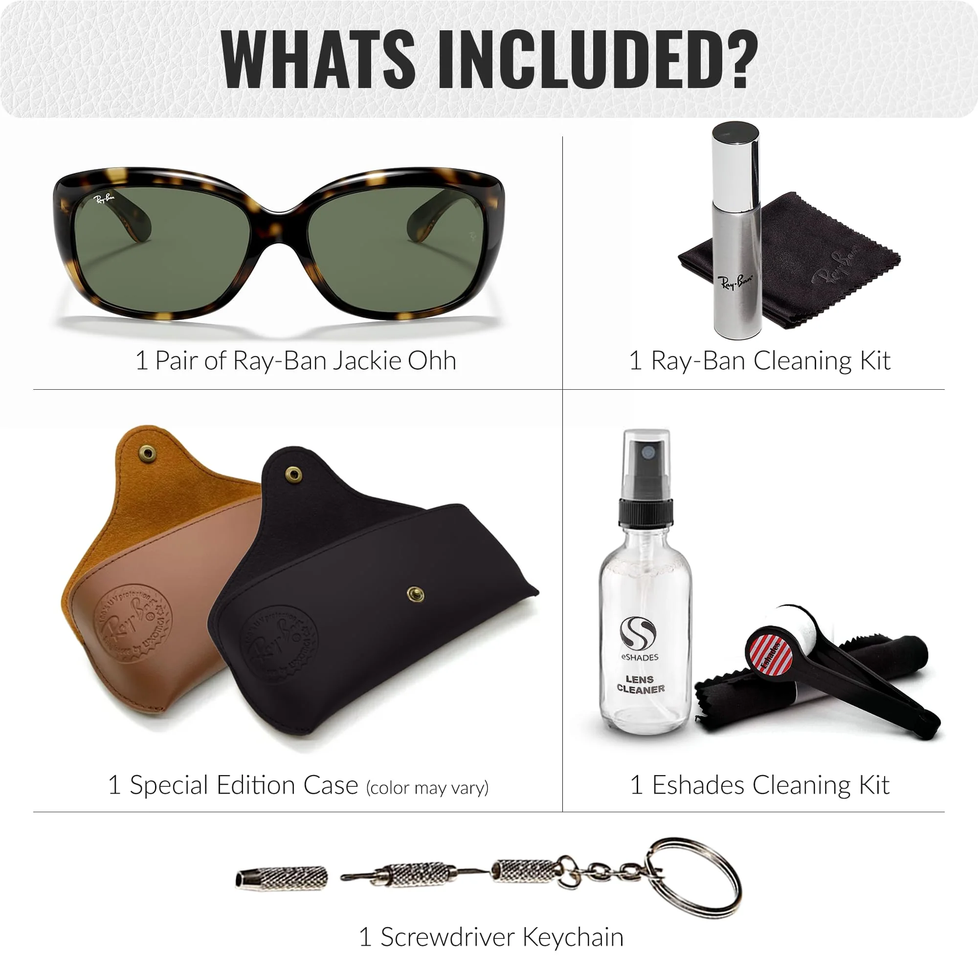 Ray-Ban RB4101 JACKIE OHH Butterfly Shaped Non-Polarized Sunglasses for Women – Includes Official RAYBAN Eyewear Kit – Ideal Formal & Casual Wear Sunglasses – Green Lens - Image 7
