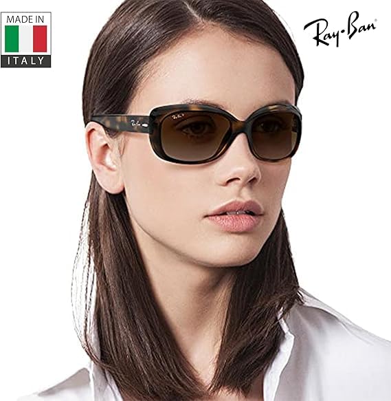 Ray-Ban RB4101 JACKIE OHH POLARIZED Butterfly Shaped Sunglasses for Men & Women – Includes Official Rayban Eyewear Kit – Ideal Formal & Casual Wear Sunglasses – Brown Lens - Image 3