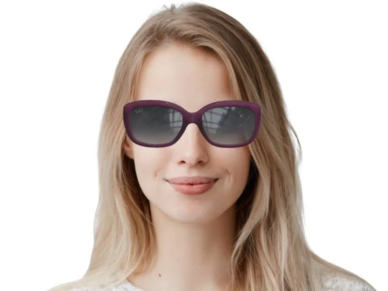 Ray-Ban RB4101 JACKIE OHH TRANSPARENT POLARIZED Butterfly Shaped Sunglasses for Men & Women – Includes Official Rayban Eyewear Kit – Ideal Formal & Casual Wear Sunglasses – Grey Gradient Lens - Image 2