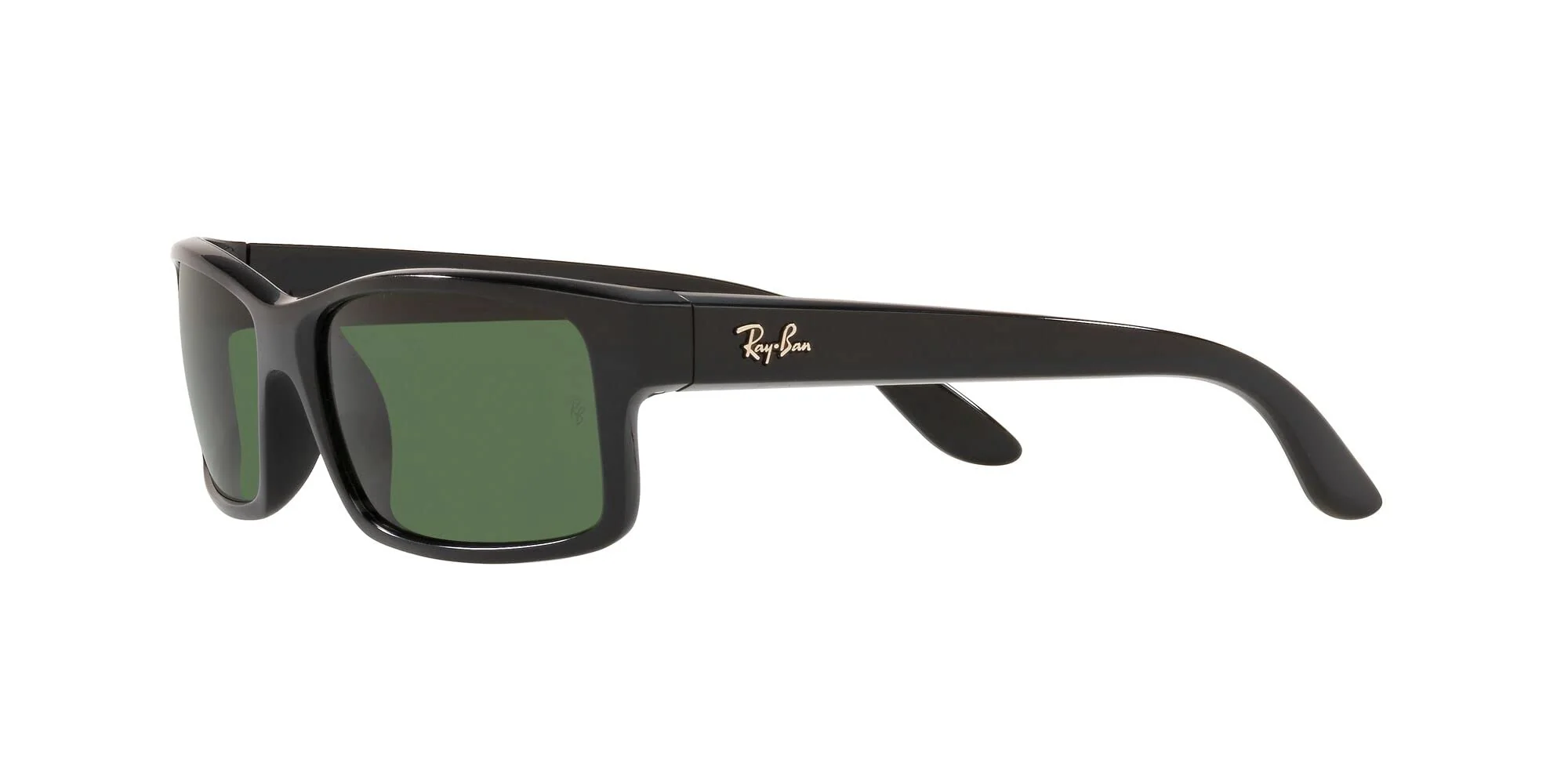 Ray-Ban RB4151 Rectangular Sunglasses, Black/Polarized Green, 59 mm - Image 6