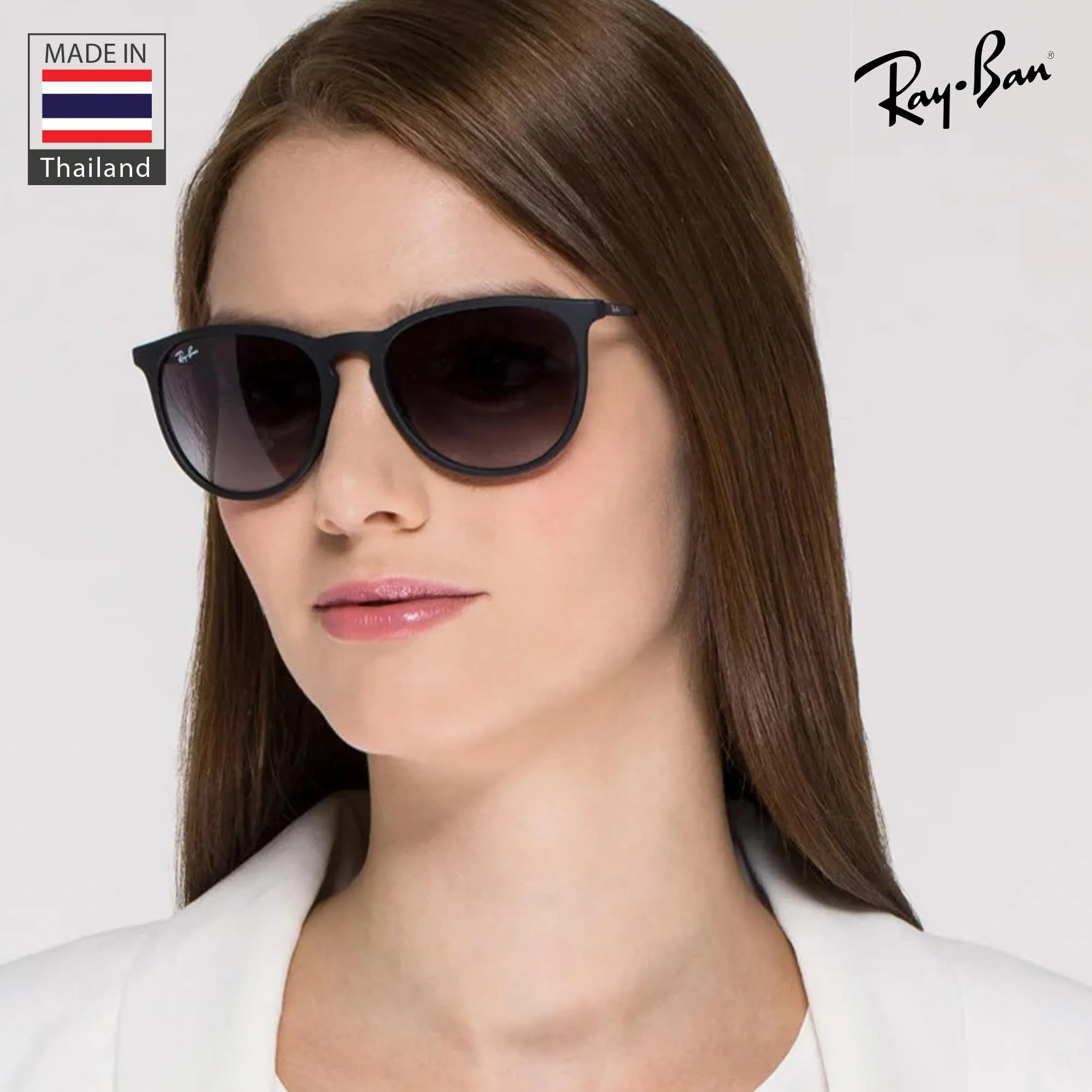 Ray-Ban RB4171 ERIKA CLASSIC Phantos Shaped Non-Polarized Sunglasses for Women – Includes Official RAYBAN Eyewear Kit – Ideal Formal & Casual Wear Sunglasses – Grey Gradient Lens - Image 3