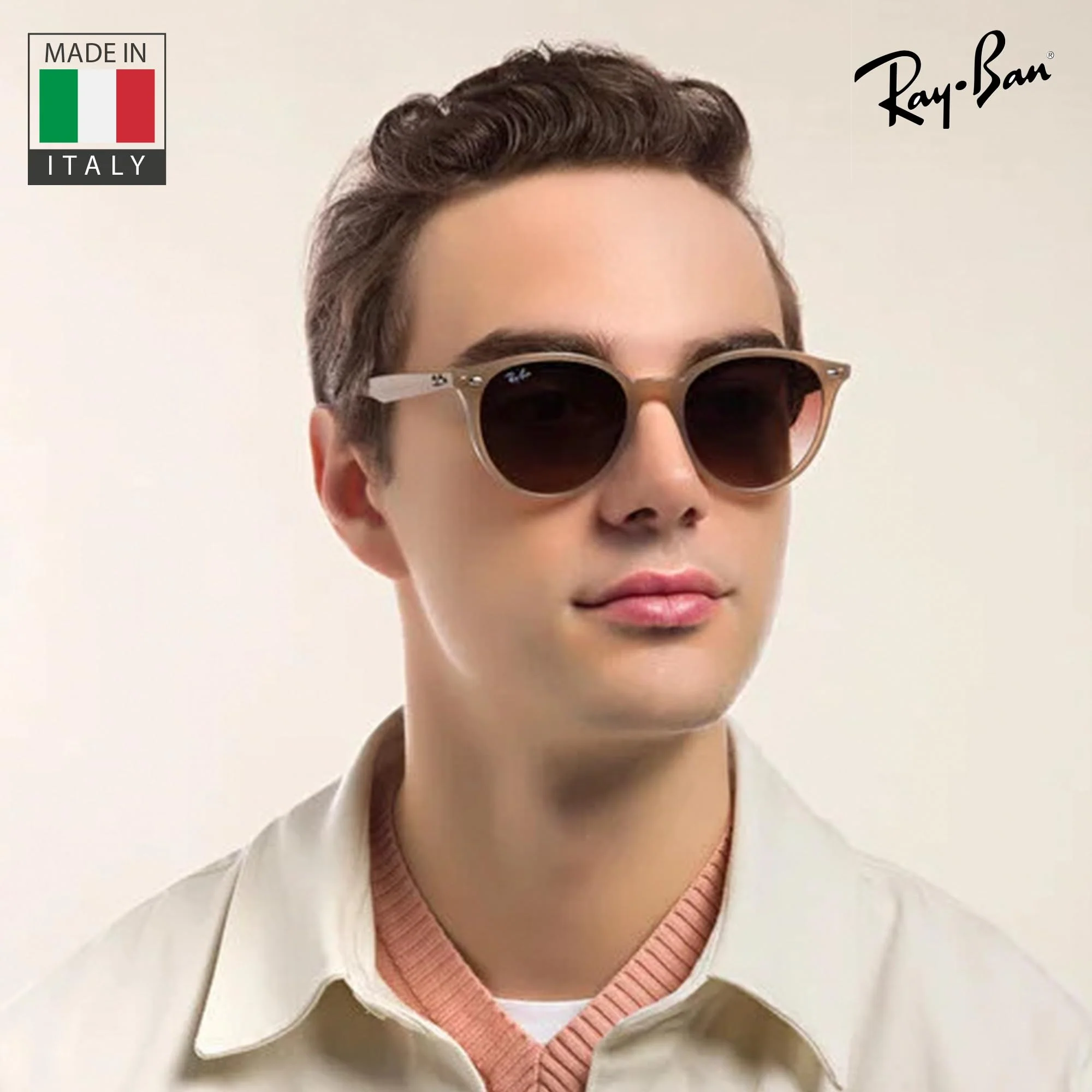 Ray-Ban RB4305 Phantos Shaped Non-Polarized Sunglasses for Men & Women – Includes Official RAYBAN Eyewear Kit – Ideal Formal & Casual Wear Sunglasses – Brown Gradient Lens - Image 3