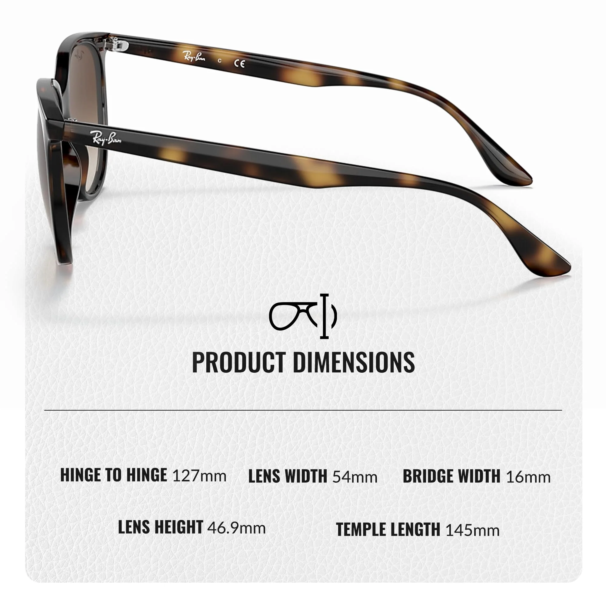 Ray-Ban RB4378 Square Shaped Non-Polarized Sunglasses for Women – Includes Official RAYBAN Eyewear Kit – Ideal Formal & Casual Wear Sunglasses – Gradient Brown Lens - Image 4