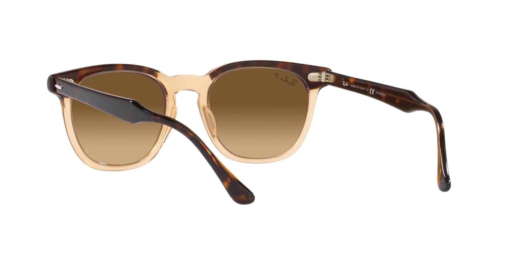 Ray-Ban Unisex RB2298 Hawkeye Square Sunglasses, Havana On Transparent Brown/Brown Gradient Polarized, 50 mm - Image 4
