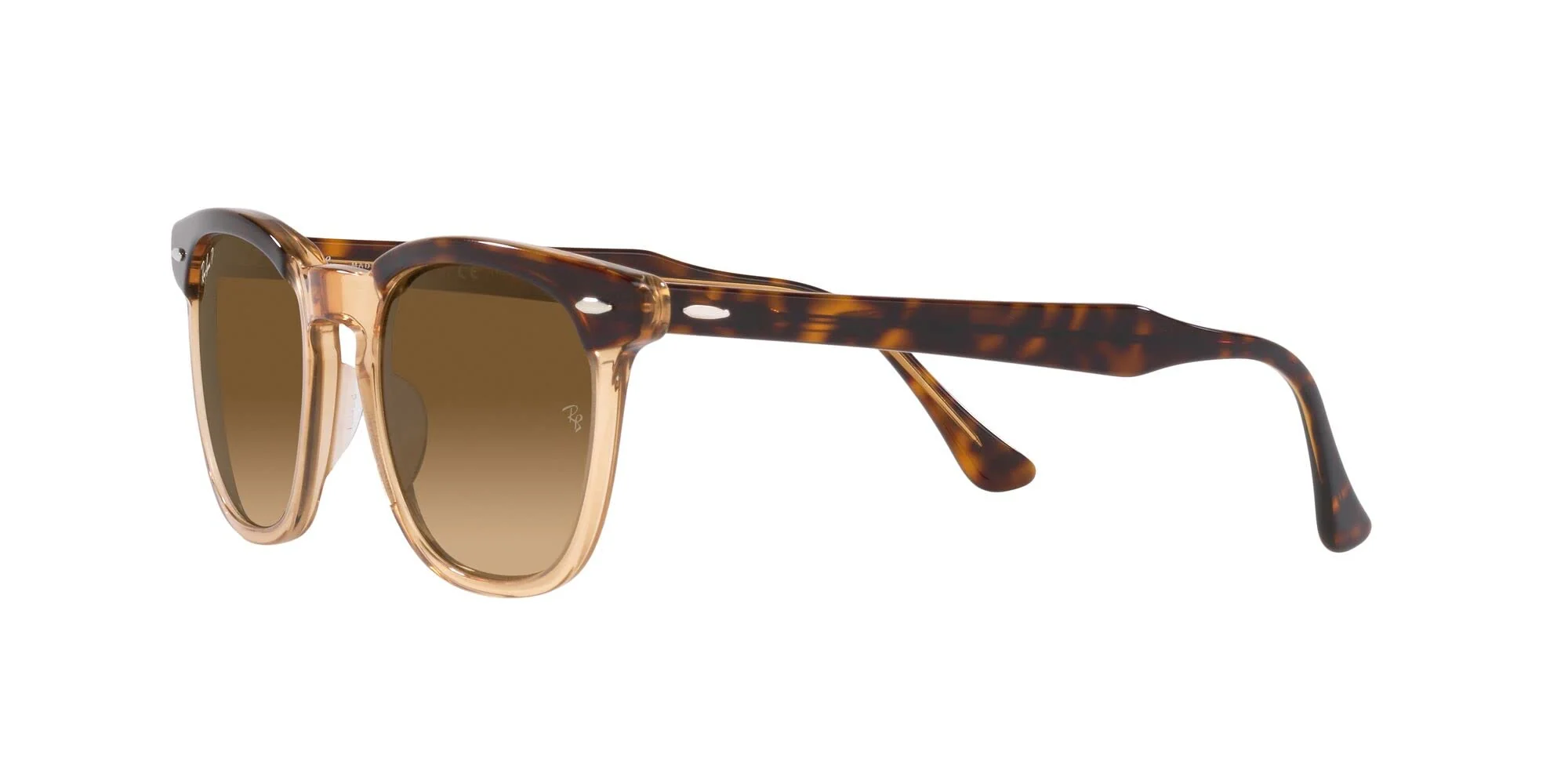 Ray-Ban Unisex RB2298 Hawkeye Square Sunglasses, Havana On Transparent Brown/Brown Gradient Polarized, 50 mm - Image 7