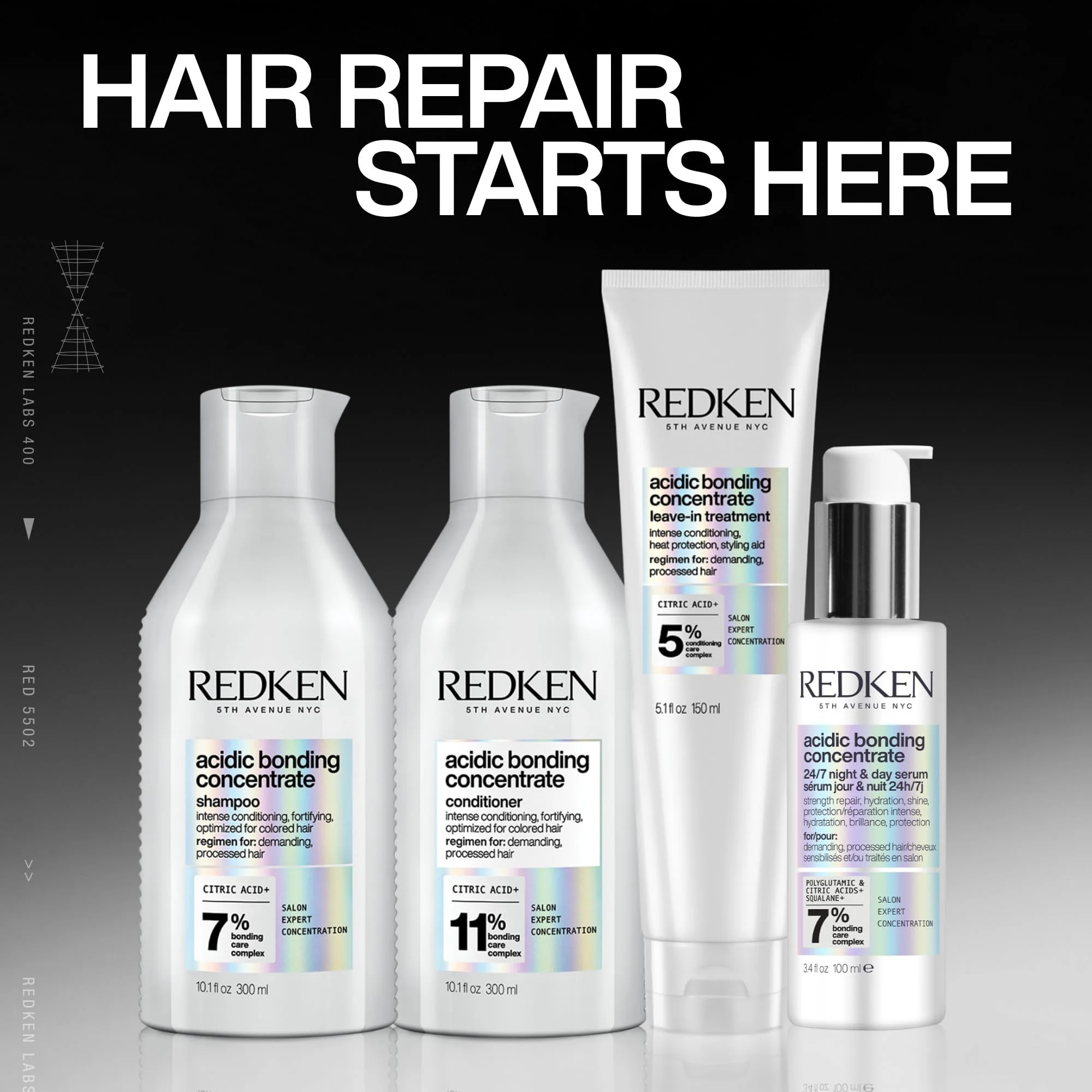 Redken Acidic Bonding Concentrate 24/7 Night & Day Serum For Damaged Hair - Nourishes & Restores, Overnight Hair Repair & Protection, Lightweight & Anti-Frizz - Image 5