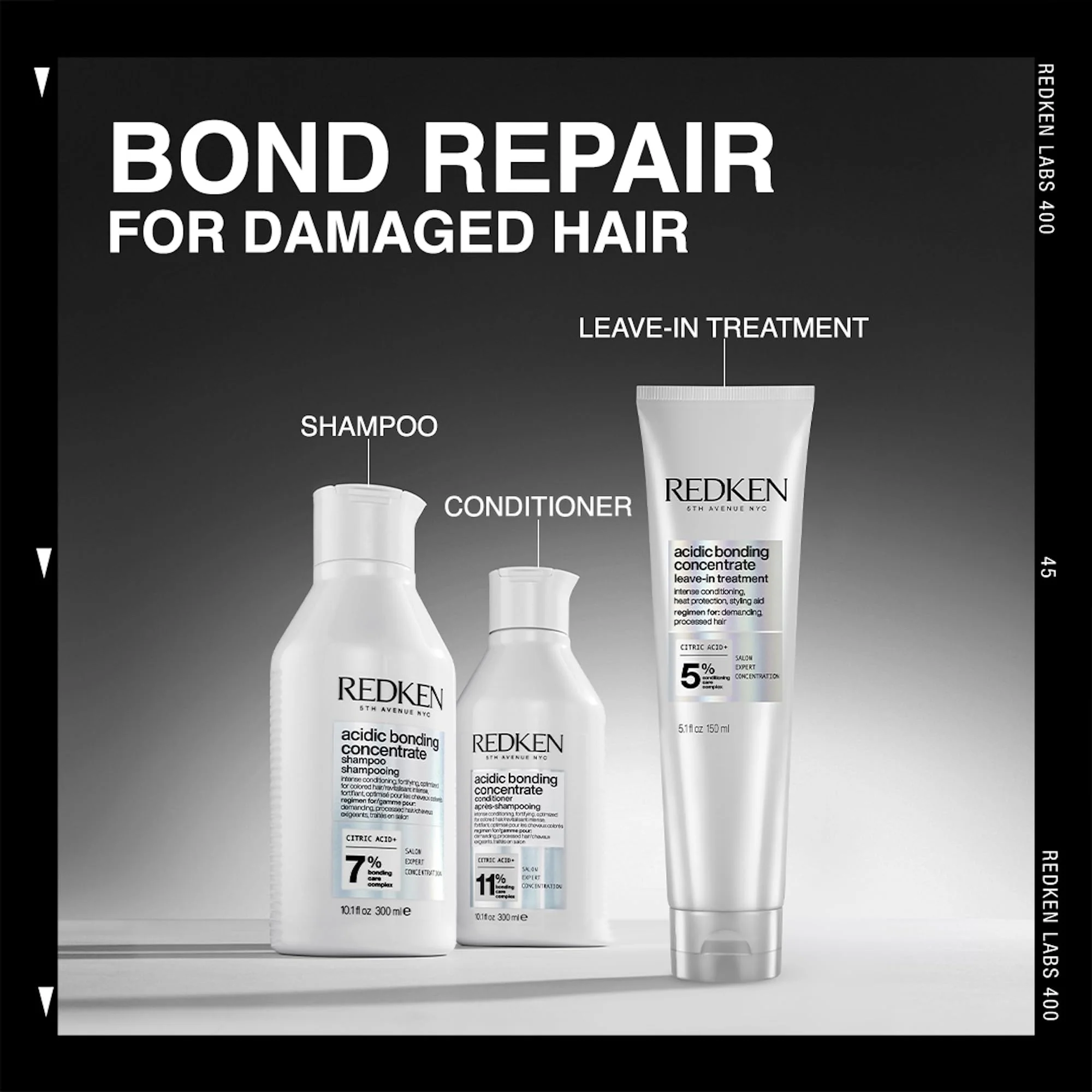 Redken Acidic Bonding Concentrate Leave In Conditioner - Hair Repair Treatment For Damaged Hair, Bond Building & Strengthening, Heat Protection - Image 3