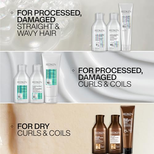 Redken Acidic Bonding Curls Leave-In Treatment For Curly & Coily Hair - Heat Protectant, Repairs & Defines Damaged Curls, Detangles & Conditions - Image 6
