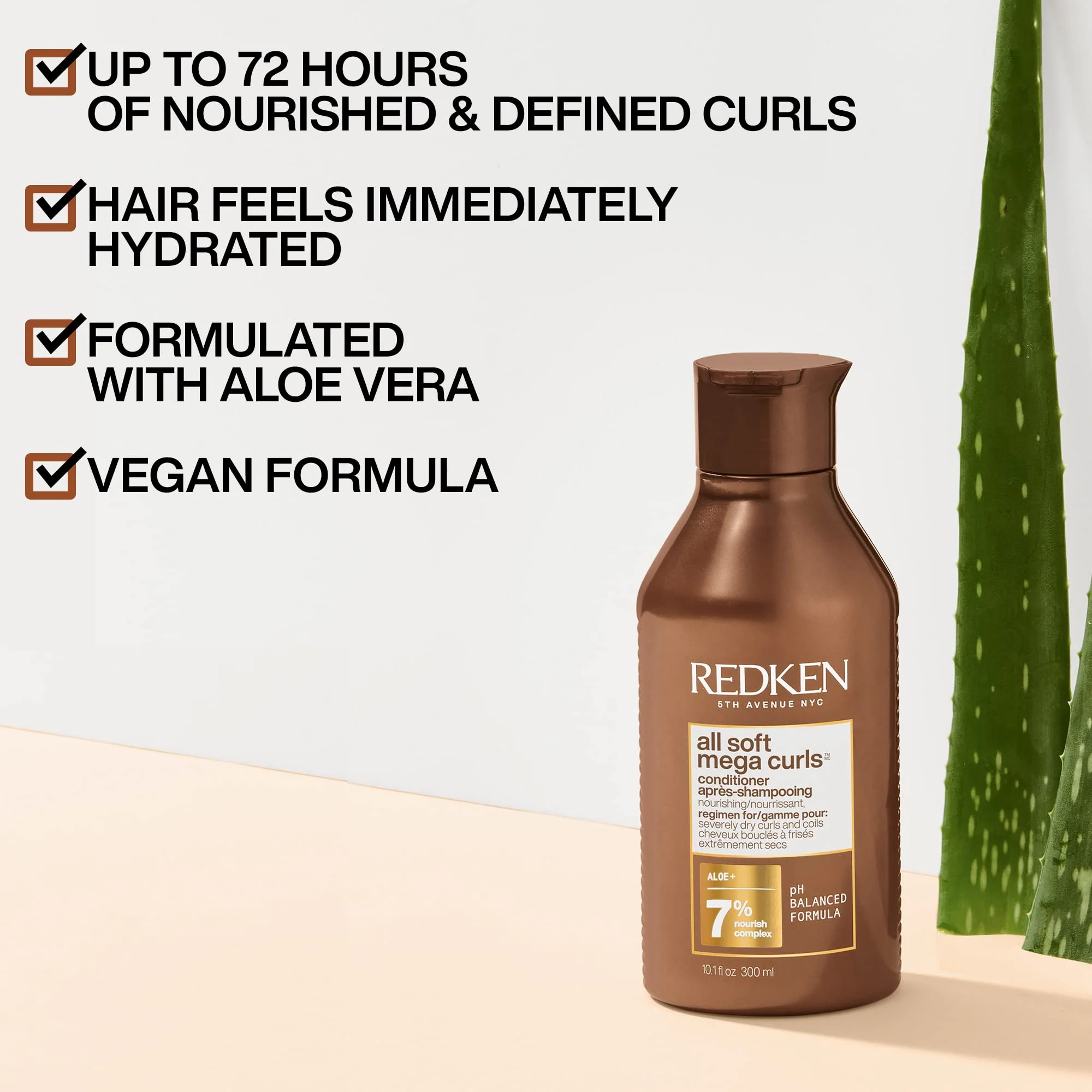 REDKEN All Soft Mega Curls Shampoo and Conditioner Set | For Extremely Dry Hair | Sulfate Free Shampoo | For Curly & Coily Hair | Nourishes & Softens Severely Dry Hair | 10.1 Fl Oz (Pack of 2) - Image 6