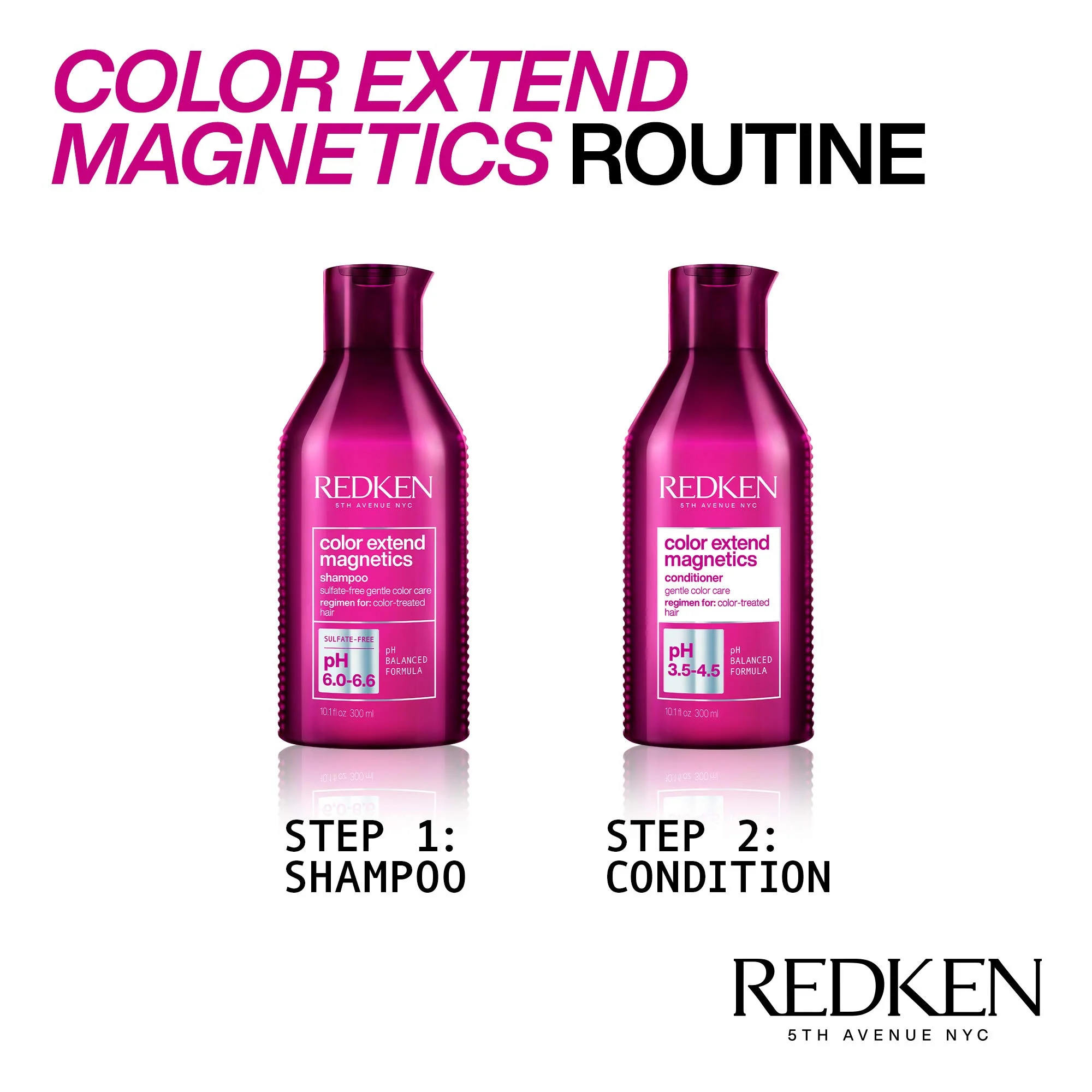 Redken Color Extend Magnetics Shampoo For Color-Treated Hair - Gently Cleanses & Protects Color, With Amino Acid, Sulfate-Free Shampoo - Image 5