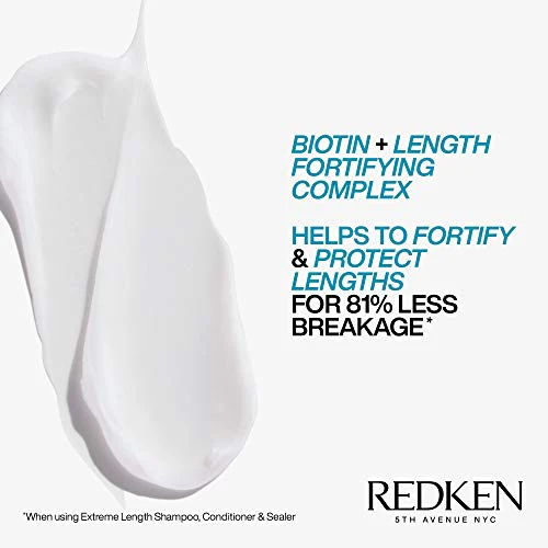 Redken Extreme Length Shampoo & Conditioner Set For Damaged Hair - Prevents Breakage and Strengthens Hair, Infused With Biotin For Hair Growth - Image 5