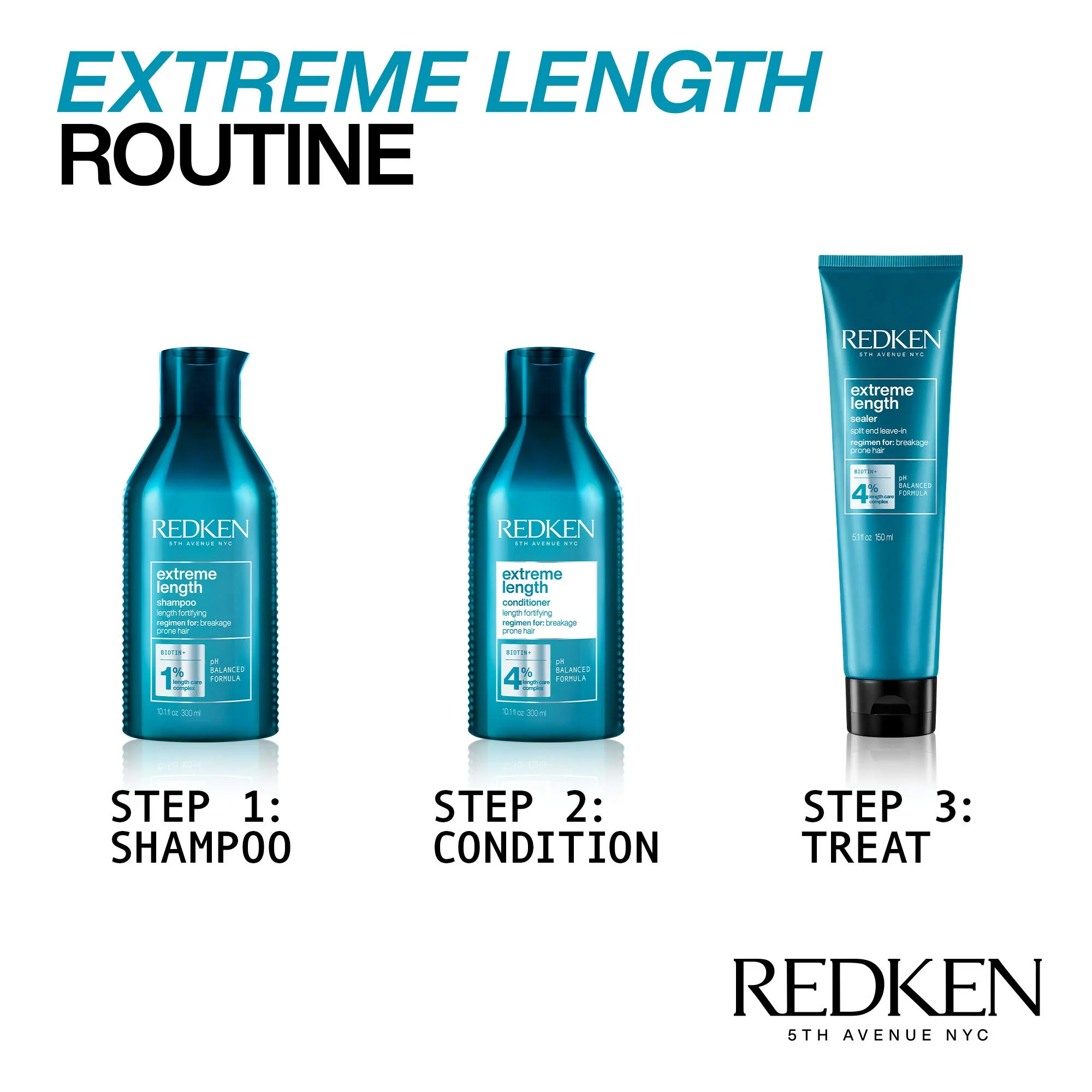 Redken Extreme Length Shampoo & Conditioner Set For Damaged Hair - Prevents Breakage and Strengthens Hair, Infused With Biotin For Hair Growth - Image 9