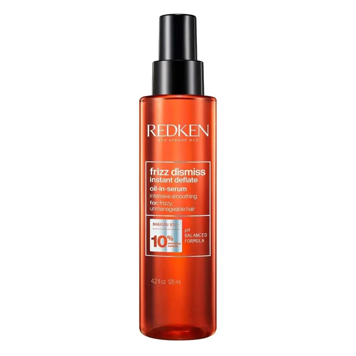 Redken Frizz Dismiss Instant Deflate Oil-In-Serum For Frizzy Hair - Enhances Smoothness and Shine With Babassu Oil, Sulfate-Free