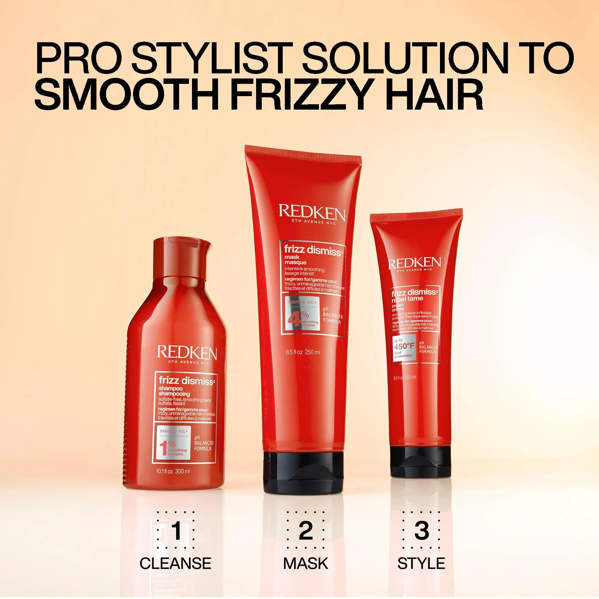 Redken Frizz Dismiss Mask, Intense Smoothing Treatment For Unruly Hair - Ultra Hydrating Smoothing Hair Mask, Hydrates, Smooths and Tames Frizz - Image 3