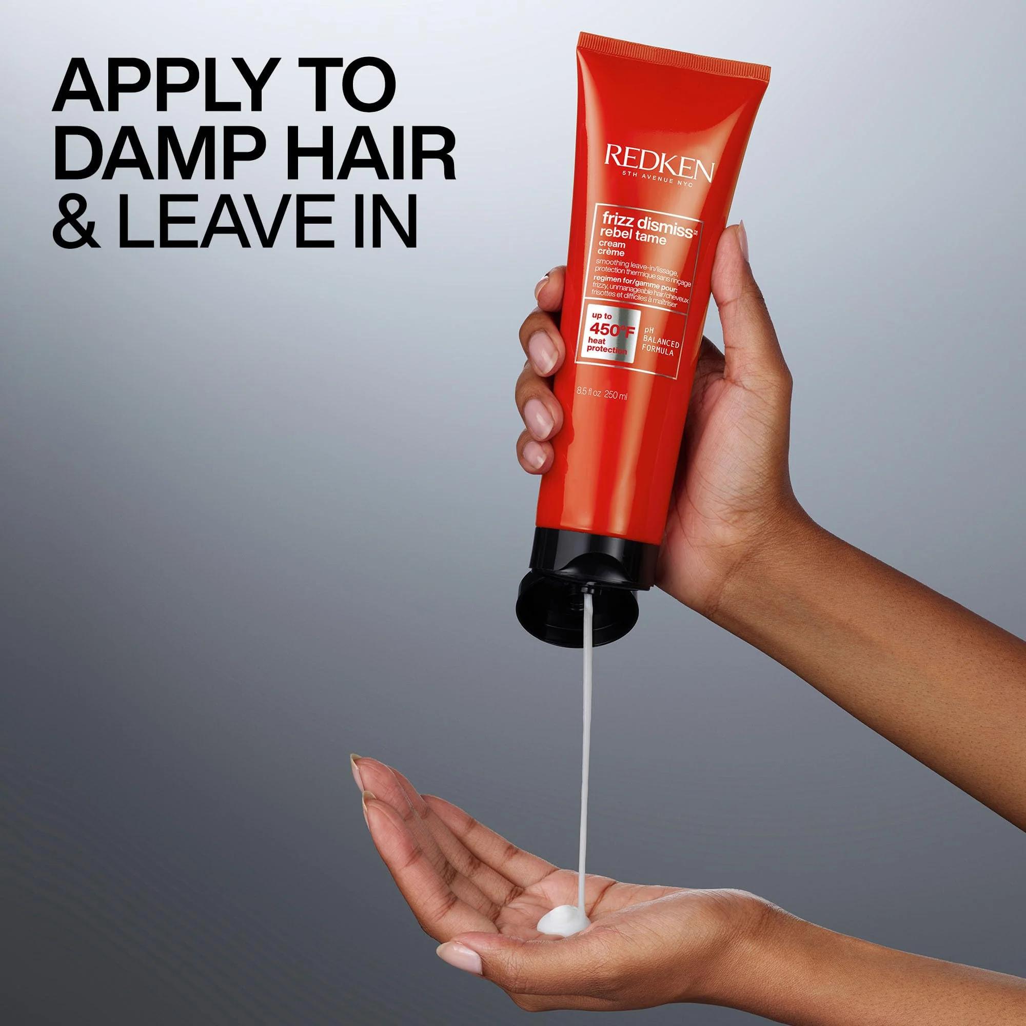 Redken Frizz Dismiss Rebel Tame Heat Protective Leave-In Cream For Frizzy Hair - Protects Hair Against Frizz, 8 Oz - Image 5