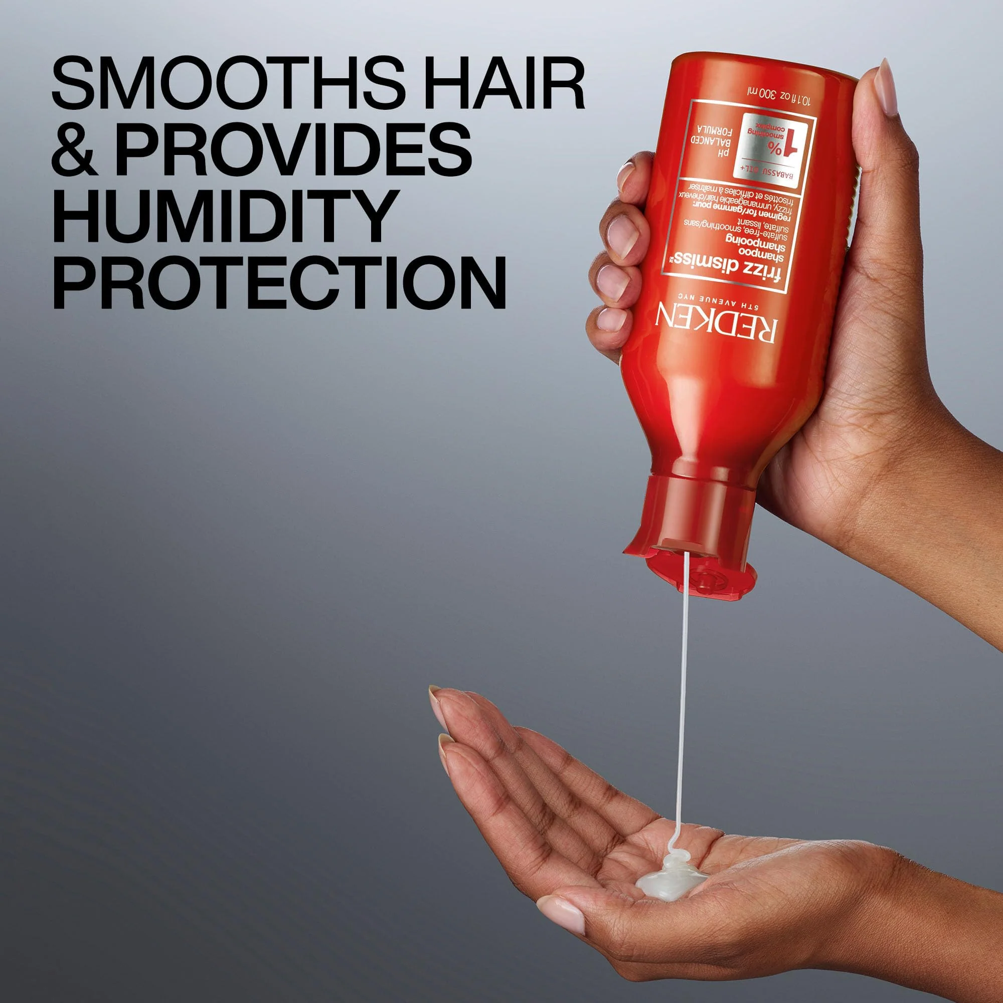 Redken Frizz Dismiss Shampoo | Sulfate Free Shampoo For Frizzy Hair | Gently Cleanses, Smooths, and Adds Shine | Weightless Long-Lasting Frizz Control | Humidity Protection | Anti Frizz - Image 7