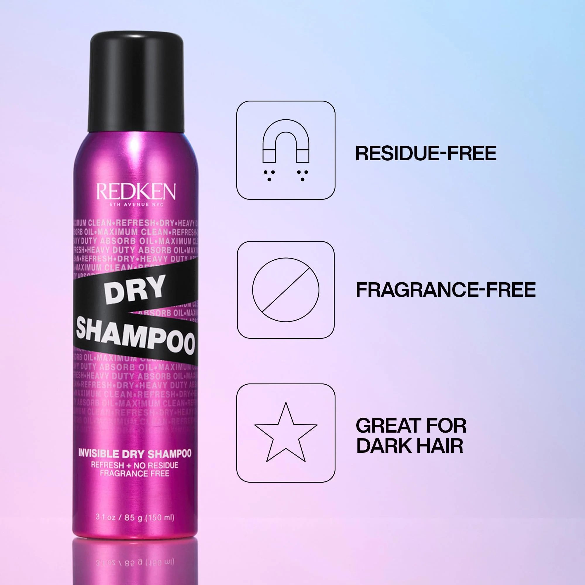 Redken Invisible Dry Shampoo For All Hair Types - Lightweight & Residue-Free, Fragrance-Free - Image 6