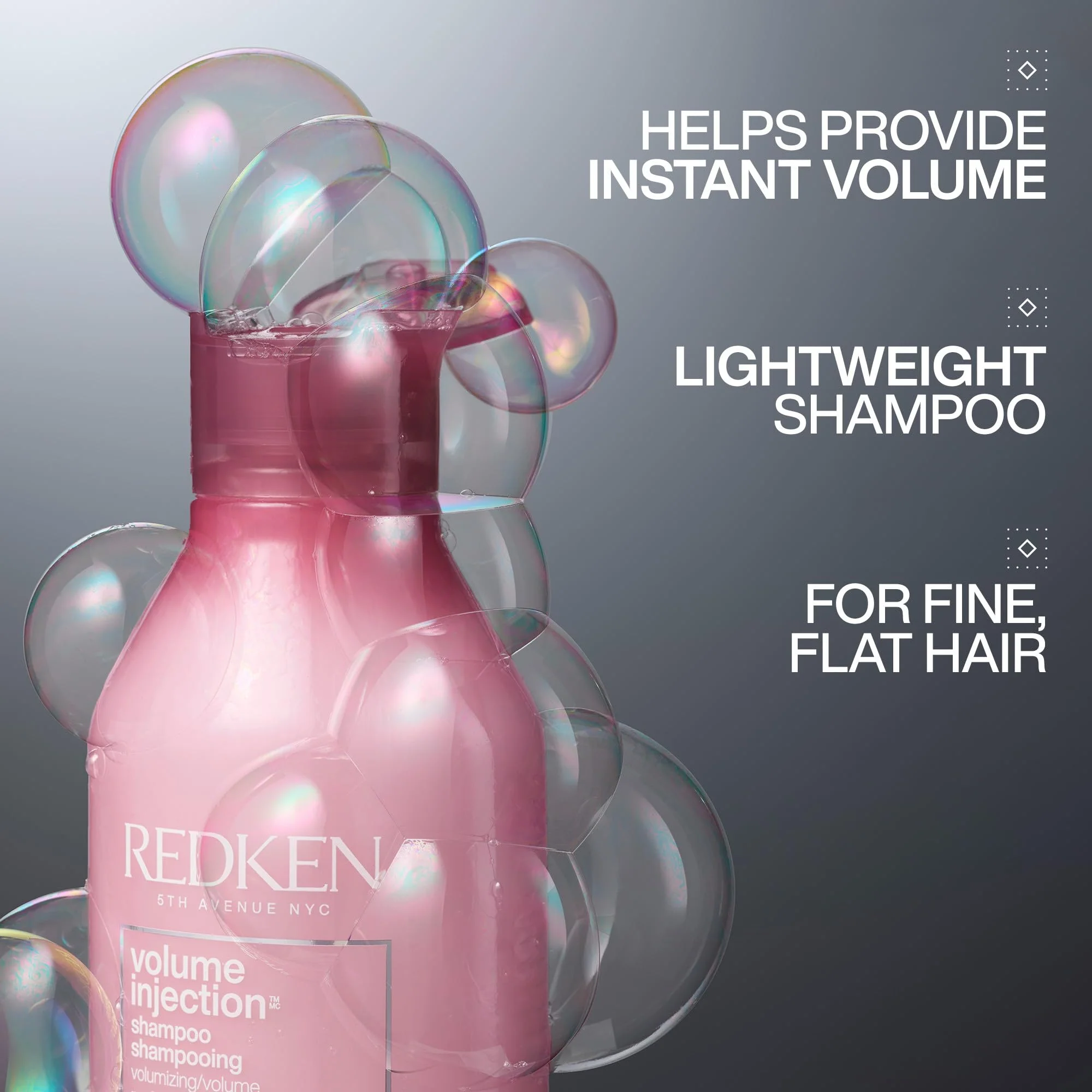 Redken Volume Injection Shampoo | Lightweight Volume Shampoo For Fine Hair | Adds Volume, Lift, and Body to Flat Hair | Soft, Shiny Finish | Paraben Free - Image 8