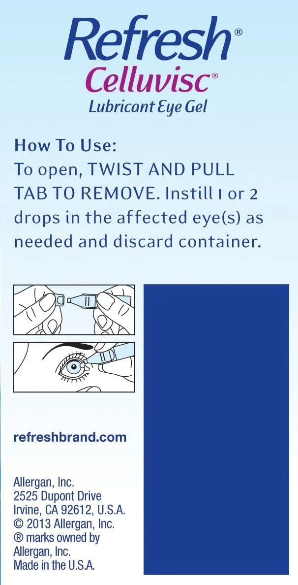 Refresh Celluvisc Lubricant Eye Gel Single-use Containers 30 Ea (Pack of 2) - Image 2