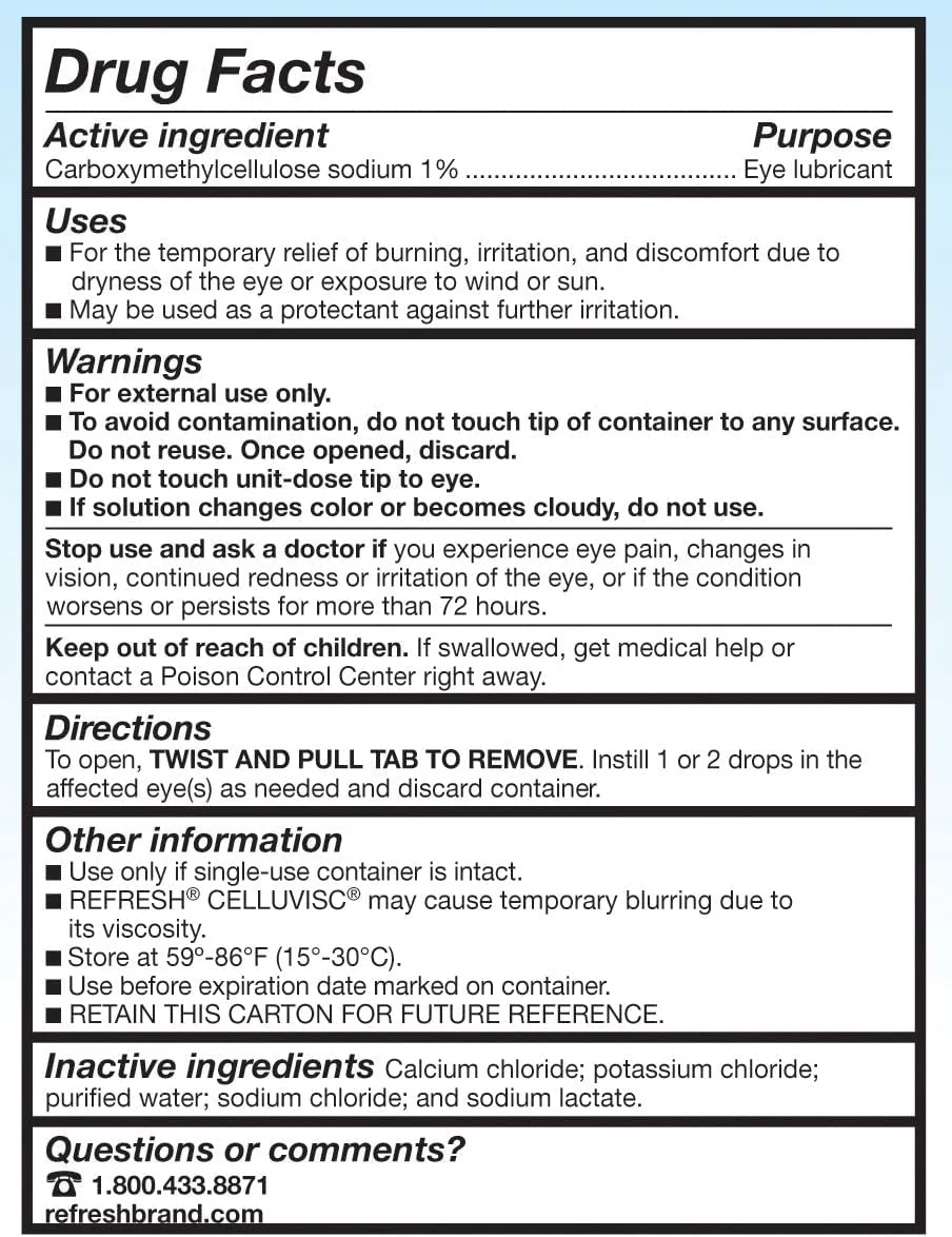 Refresh Celluvisc Lubricant Eye Gel Single-use Containers 30 Ea (Pack of 2) - Image 3