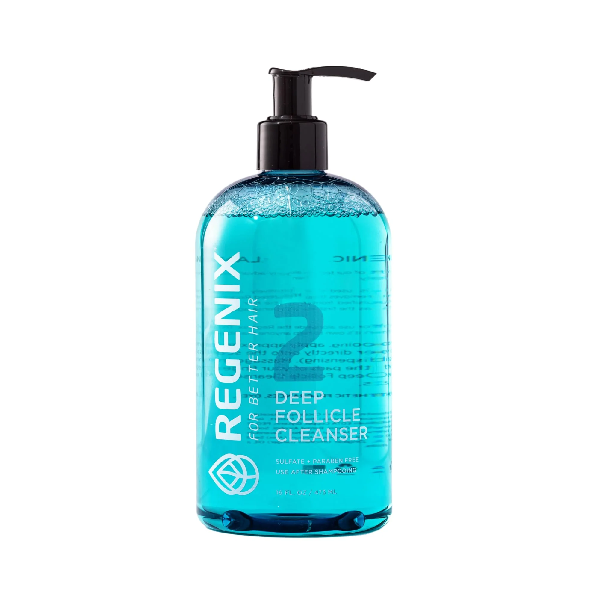 Regenix Deep Follicle Cleanser for Hair Thinning, Dandruff & Itchy Scalp, Removes Debris, Ultimate Scalp Detox, Use 3x a Week, 16 Fl Oz
