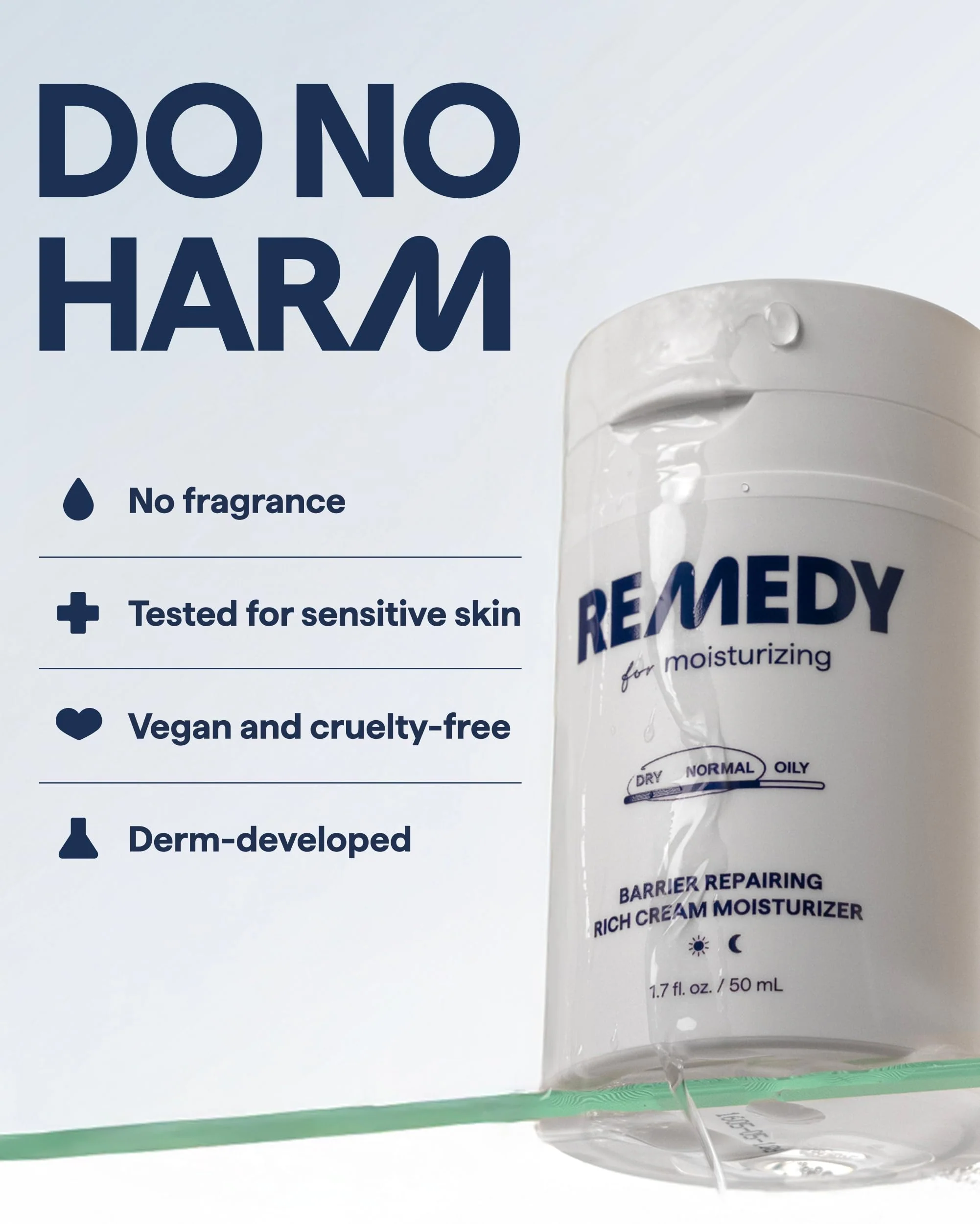 Remedy for Rich Moisture | Barrier Repairing Rich Cream Moisturizer for Normal to Dry Skin | Quadruple Ceramide Complex, Peptides, Squalane, Glycerin | By Dermatologist Dr. Shah, 1.7 fl. oz - Image 9