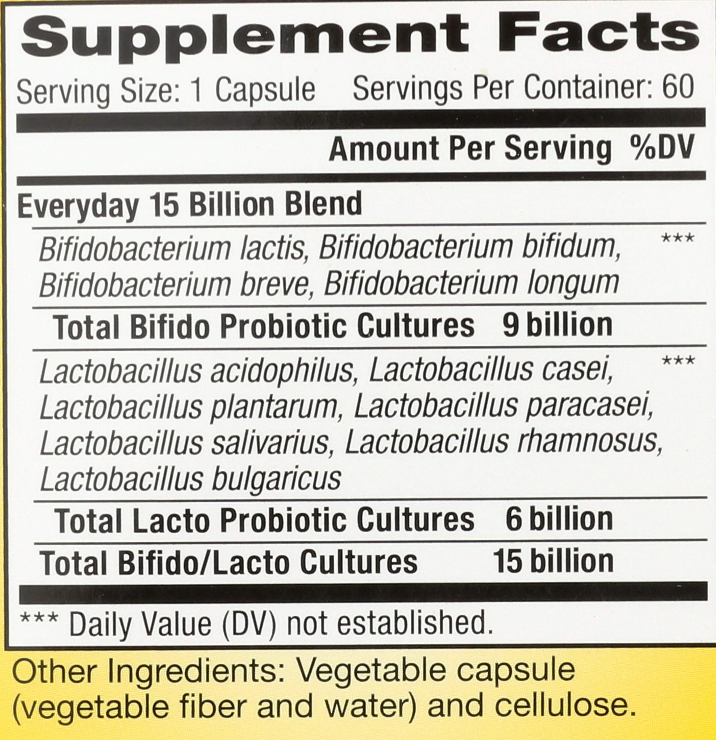 Renew Life Everyday Probiotic Capsules, Daily Supplement Supports Urinary, Digestive and Immune Health, L. Rhamnosus GG, Dairy, Soy and gluten-free, 15 Billion CFU, 60 Count - Image 6