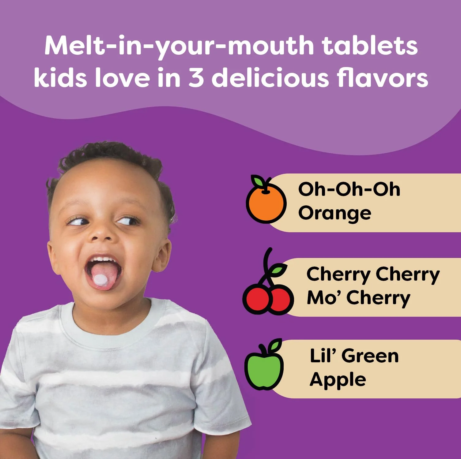 Renzo's Picky Eater Kids Multivitamin with Iron, Dissolving Kids Vitamins with Vitamin D3 & K2 and More, 60 Sugar-Free Melty Tabs, Cherry Mo’ Cherry Flavored - Image 6