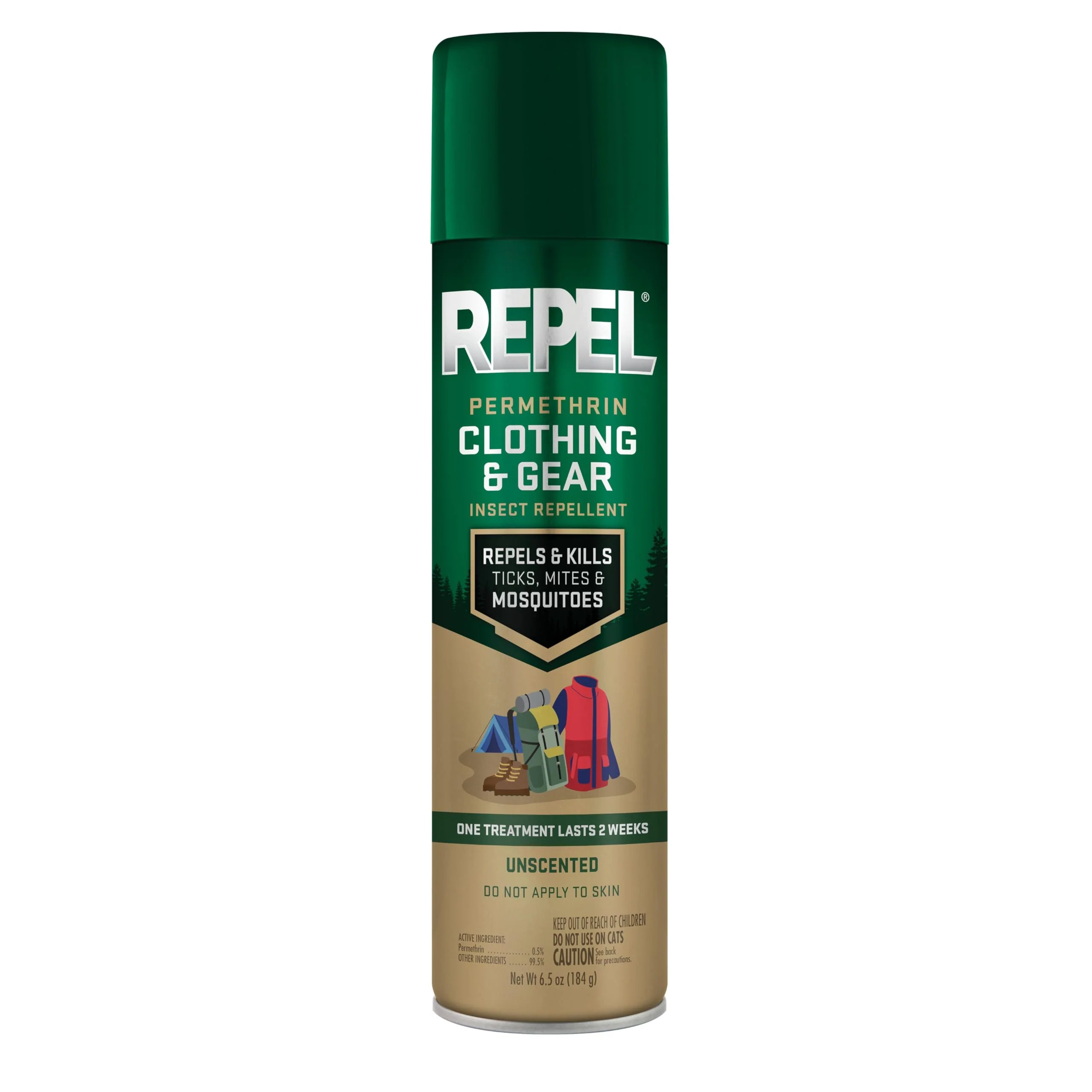 Repel Permethrin Clothing And Gear Insect Repellent, 6.5 Ounces, Aerosol Insect Repellent For Clothing And Gear Including Nets, Tents, Sleeping Bags And Backpacks