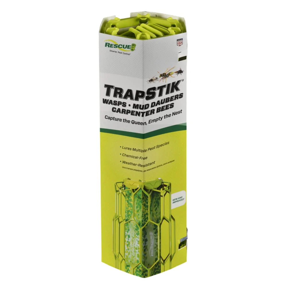 RESCUE! Wasp TrapStik — Traps Wasps, Mud Daubers & Carpenter Bees - 6 Traps - Image 2