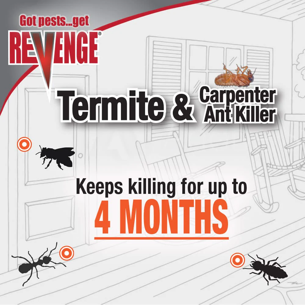 REVENGE Termite & Carpenter Ant Killer, 15 oz Ready-to-Use Aerosol Spray, Kills on Contact and Long Lasting Control - Image 2