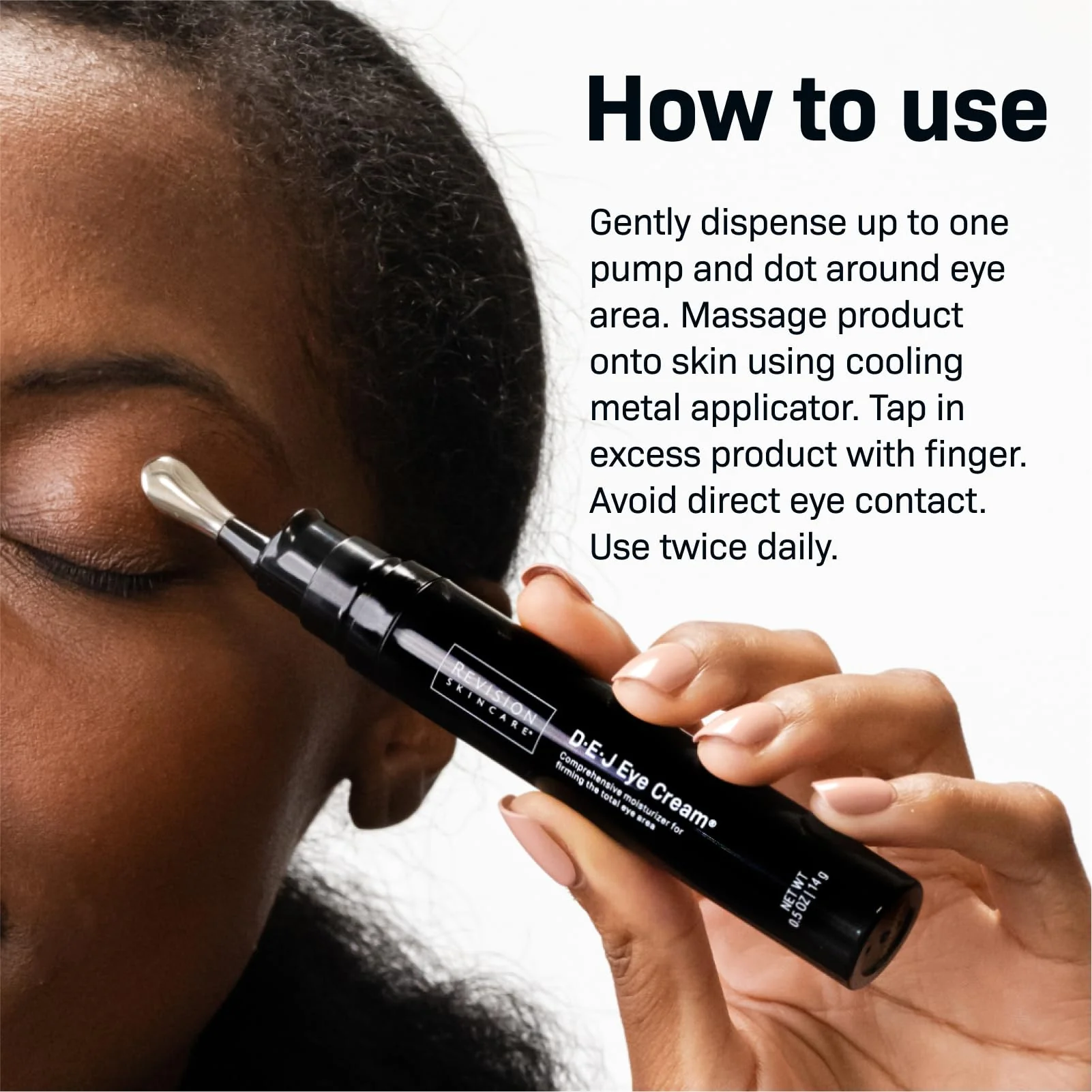 Revision Skincare D·E·J Eye Cream®, Clinically Proven to Reduce Under-Eye Fine Lines and Wrinkles with Peptides and Hyaluronic Acid for a Firmer, Smoother Eye Area, 0.5 fl oz Applicator - Image 6
