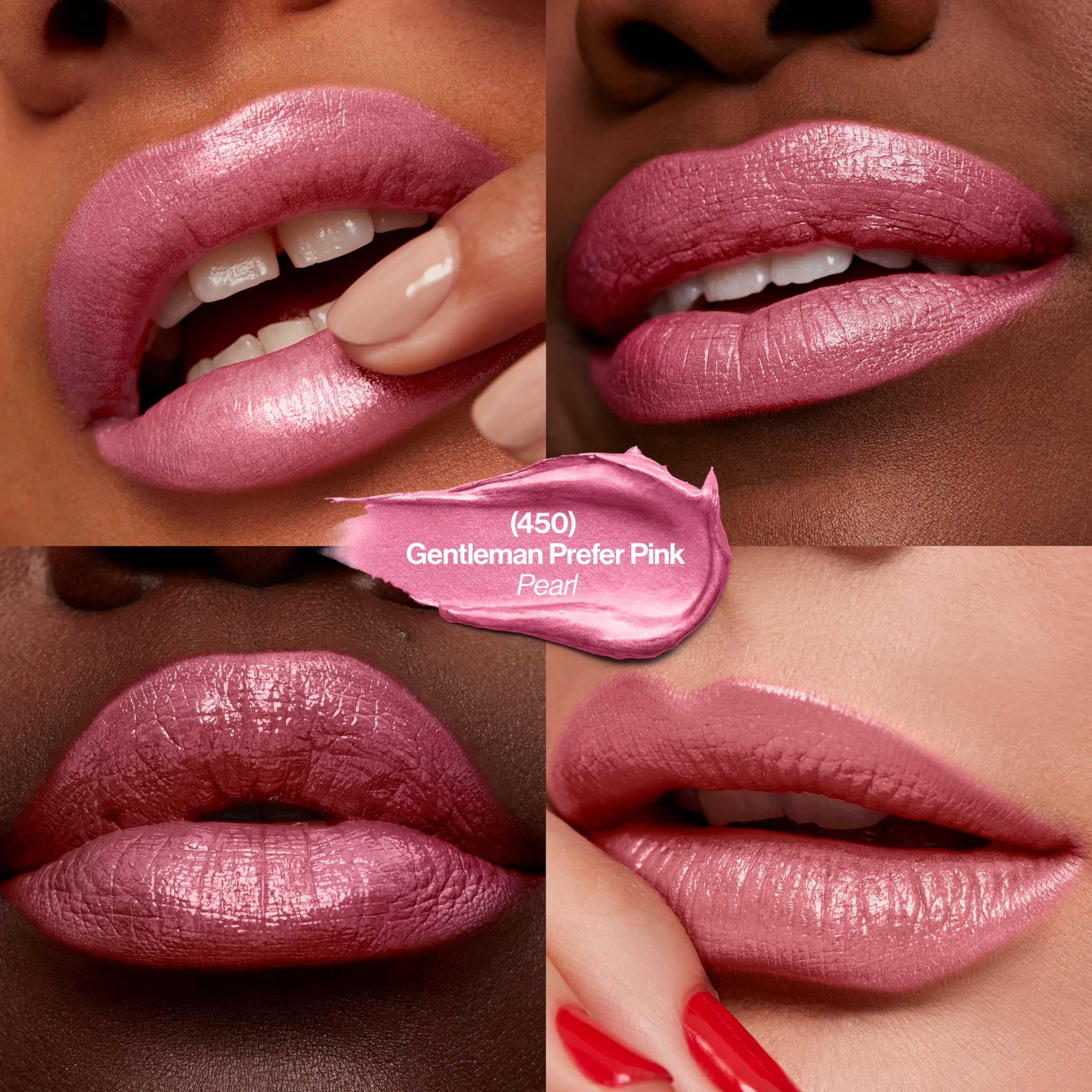 Revlon Super Lustrous Lipstick, Creamy Formula For Soft, Fuller-Looking Lips, Moisturized Feel, 450 Gentlemen Prefer Pink, 0.15 oz - Image 9